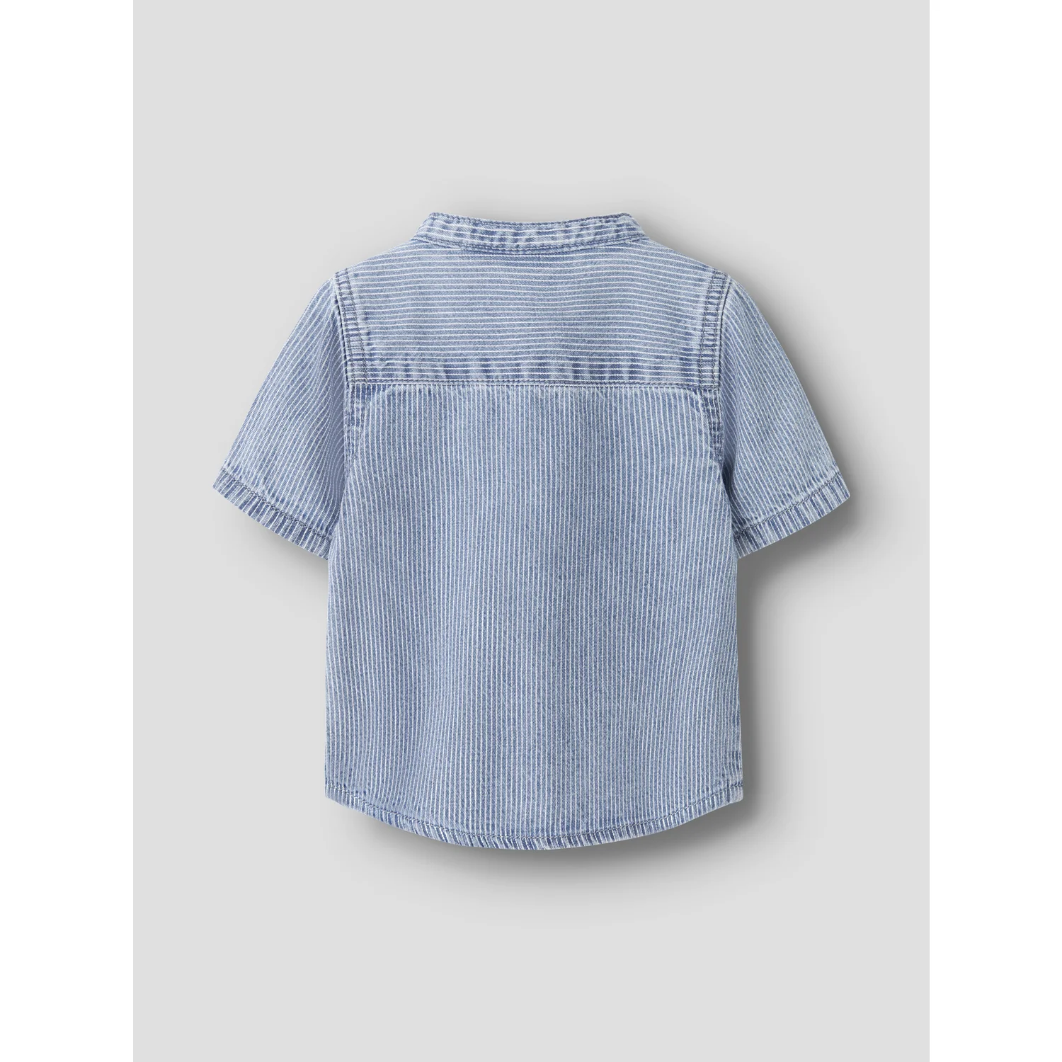 Name It Light Blue Denim Nbmleo Stripe Dnm Ss Skjorte 1910-Ip H - Image 3