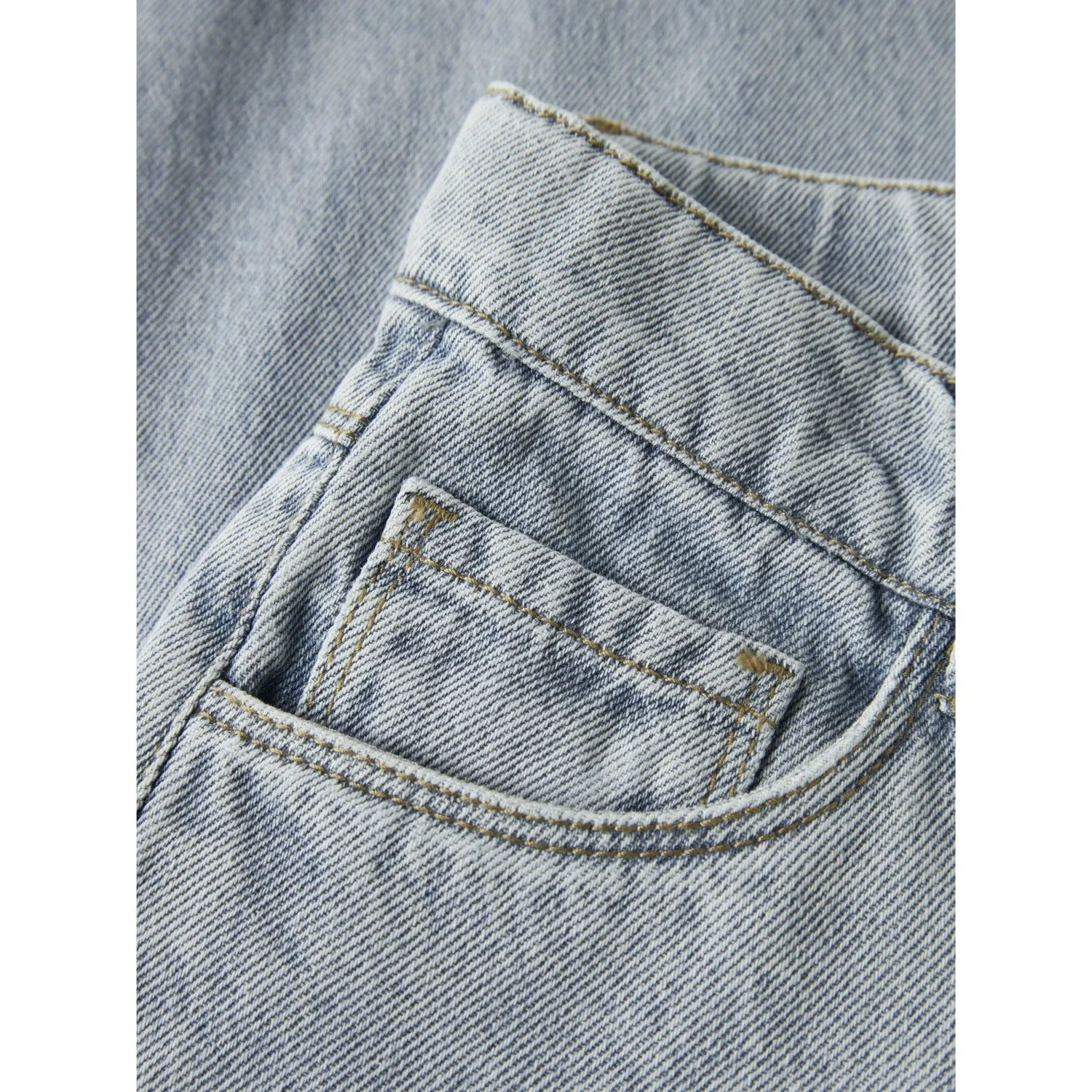 Name It Light Blue Denim Nkfrose Wide Heart Studs Jeans 2021-Za D - Image 4