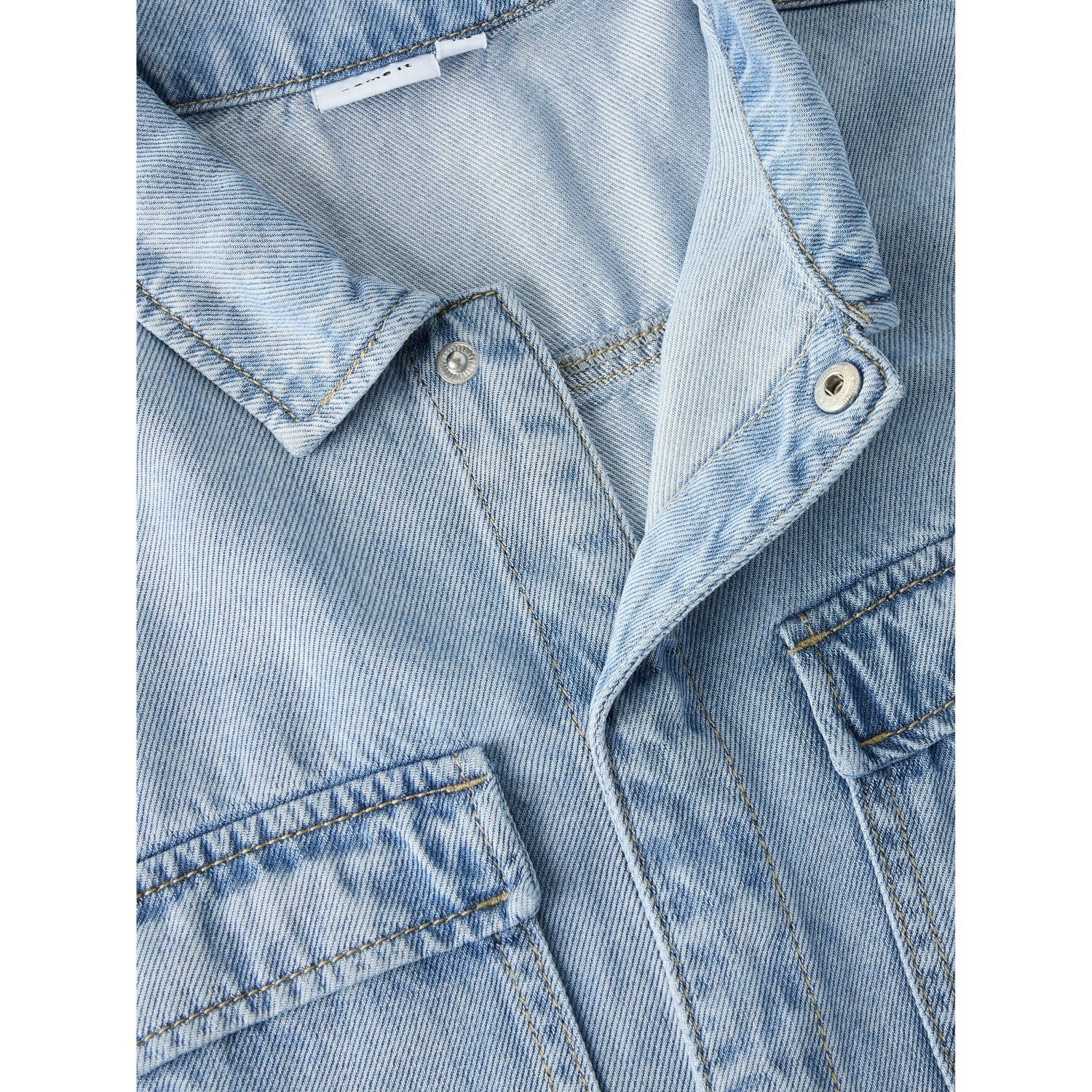 Name It Light Blue Denim Nkmjoy Boxy Dnm 1/2 Skjorte 1860-Ph F - Image 2