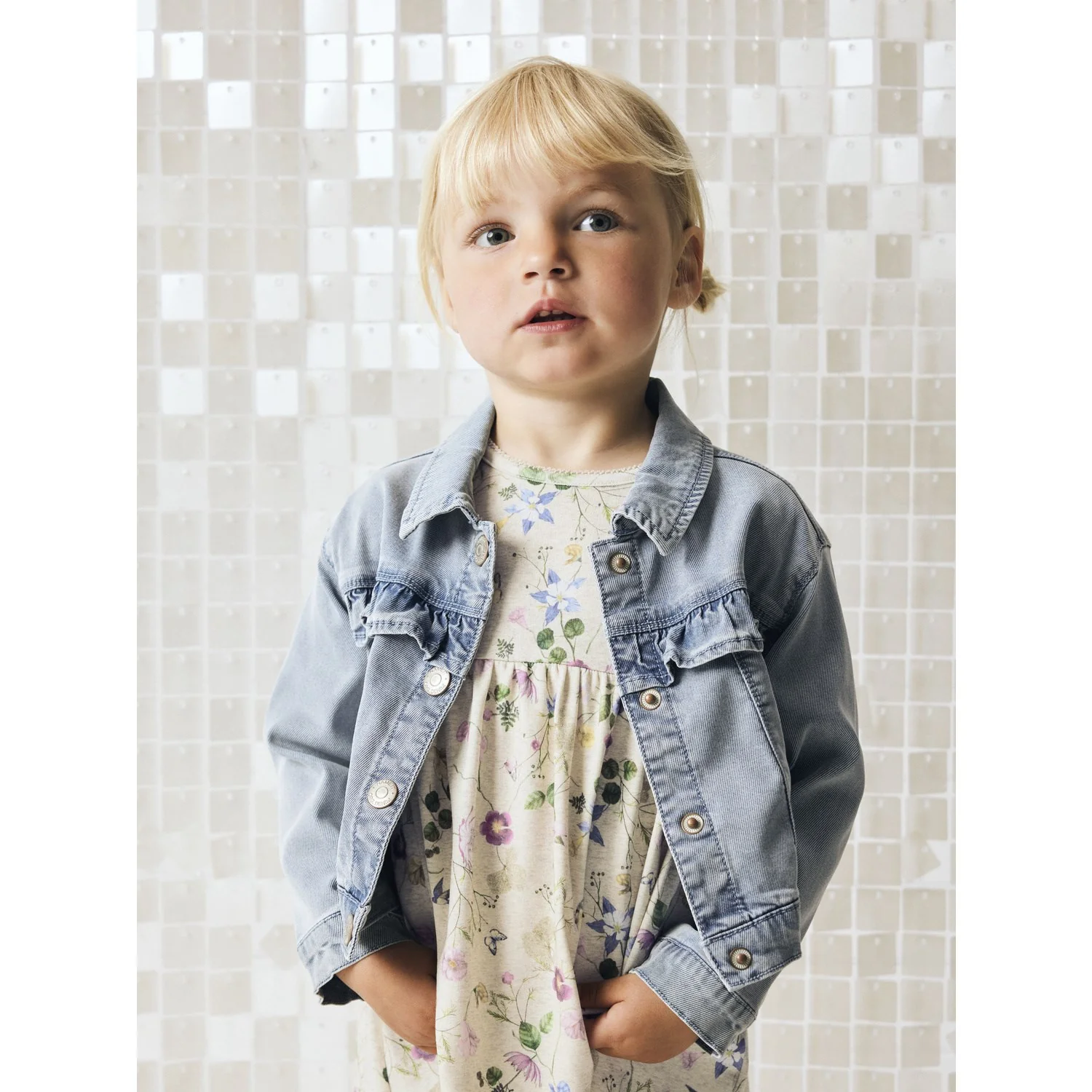 Name It Light Blue Denim Nmfjulia Dnm Flæse Jakke 6006-Yb F - Image 2