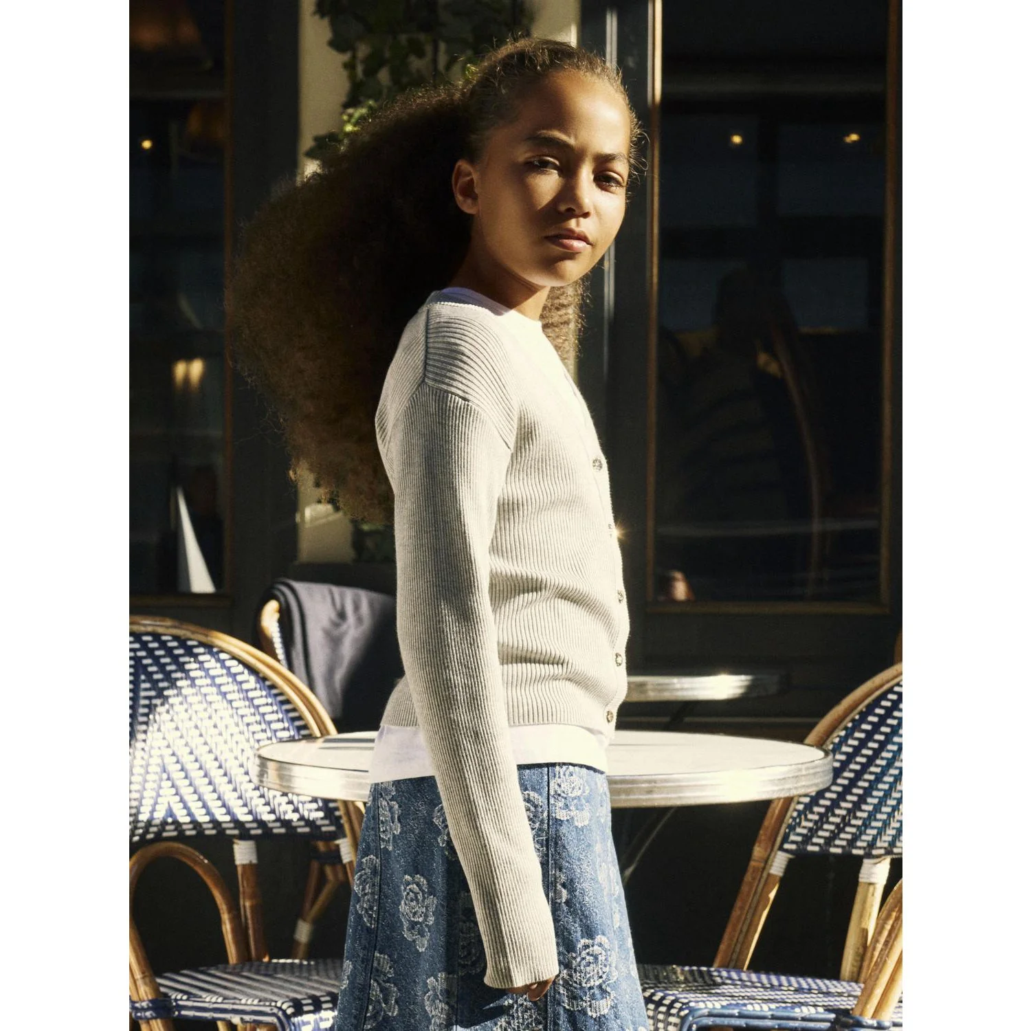 Name It Light Grey Melange Nkflarenlise Xsl Ls Strik Card - Image 3