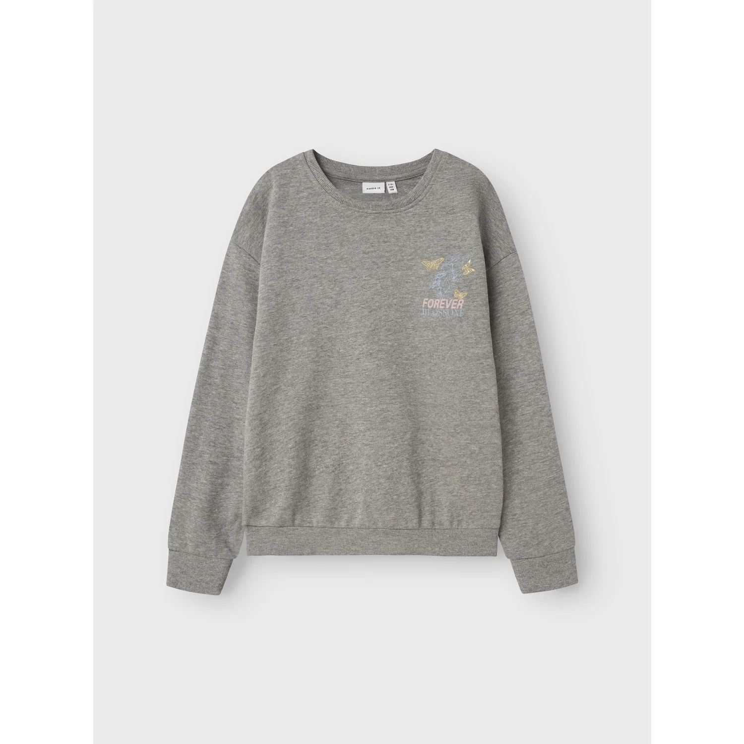 Name It Light Grey Melange Nkflotte Nreg Sweat Unb - Image 3