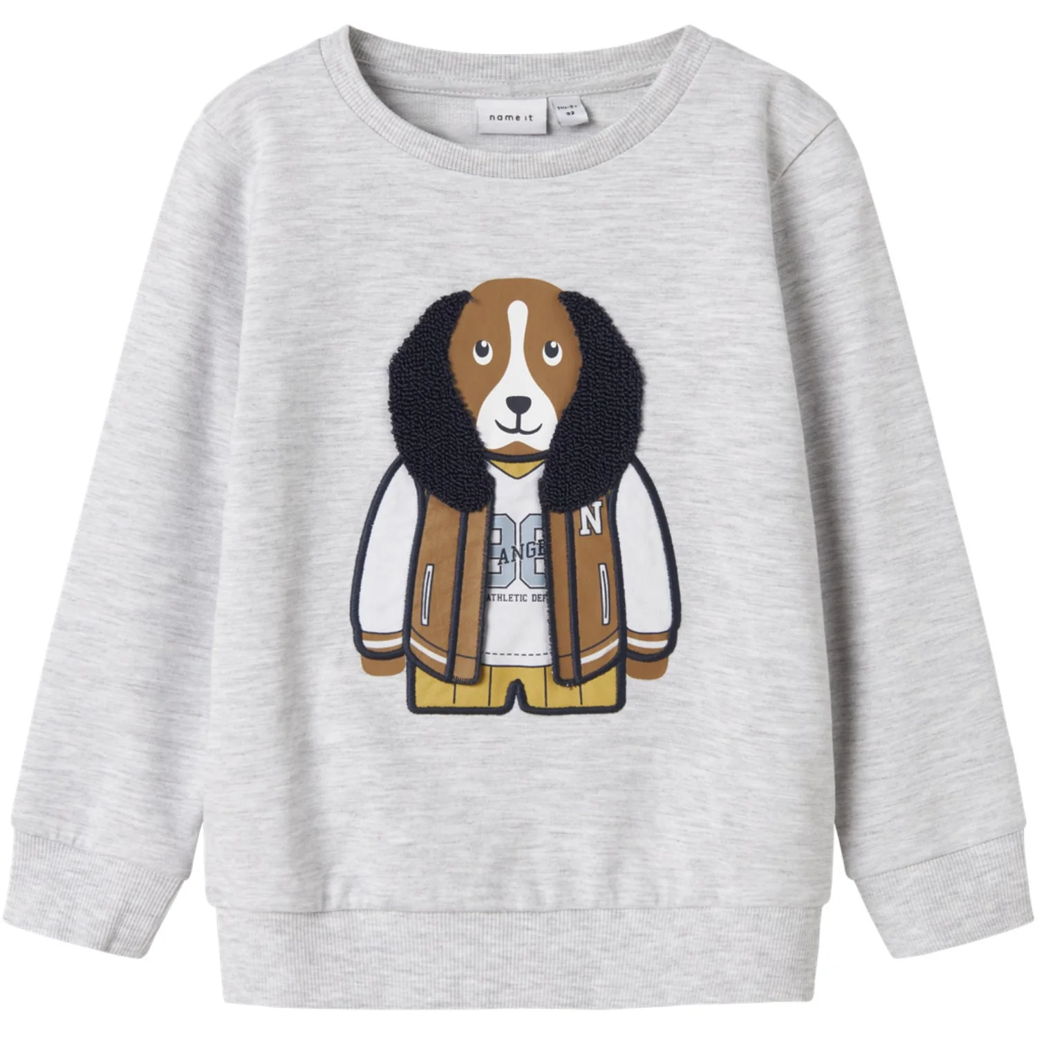 Name It Light Grey Melange Nmmkamden Ls Sweat Unb
