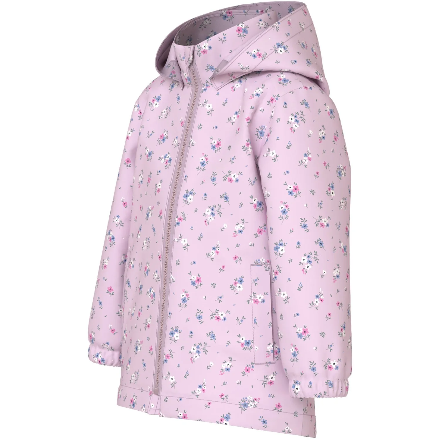 Name It Lilac Snow 4 Floral Patchwork Nmfmaxi Jakke Li Aop Noos - Image 3