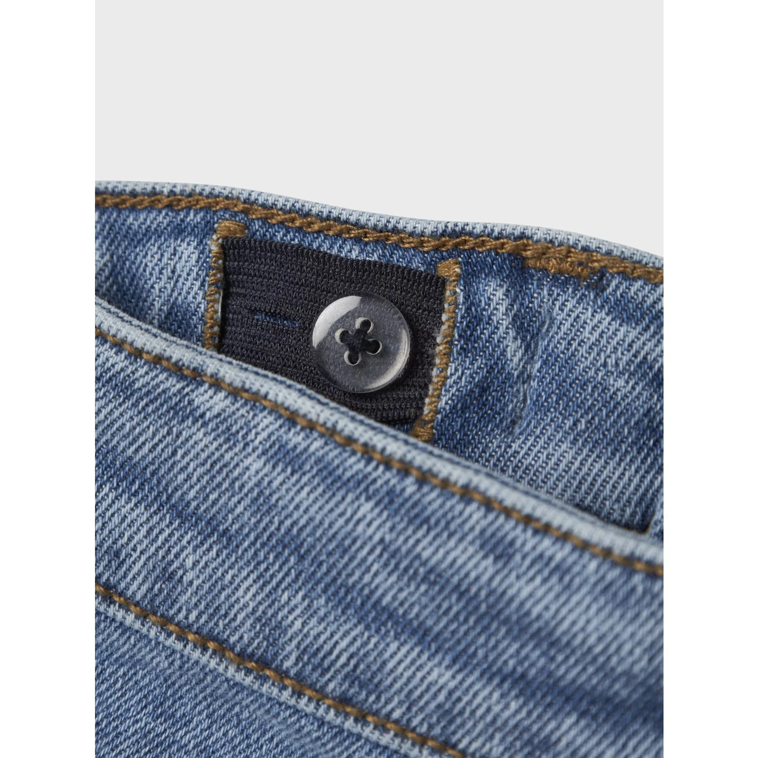 Name It Medium Blue Denim Bow Embroidery Nmfbella Mom Emb Jeans 1224-Sm Noos - Image 2