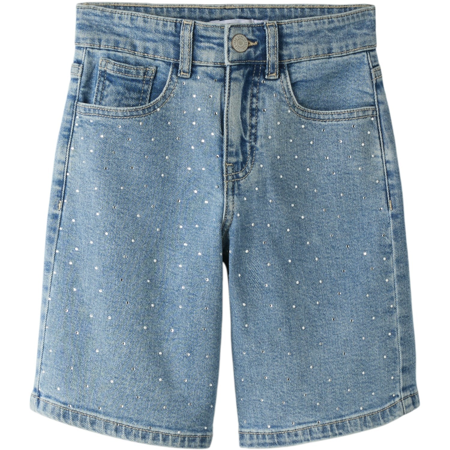 Name It Medium Blue Denim Nkfrose Hw L Dnm Rhine Shorts 2277-Bc