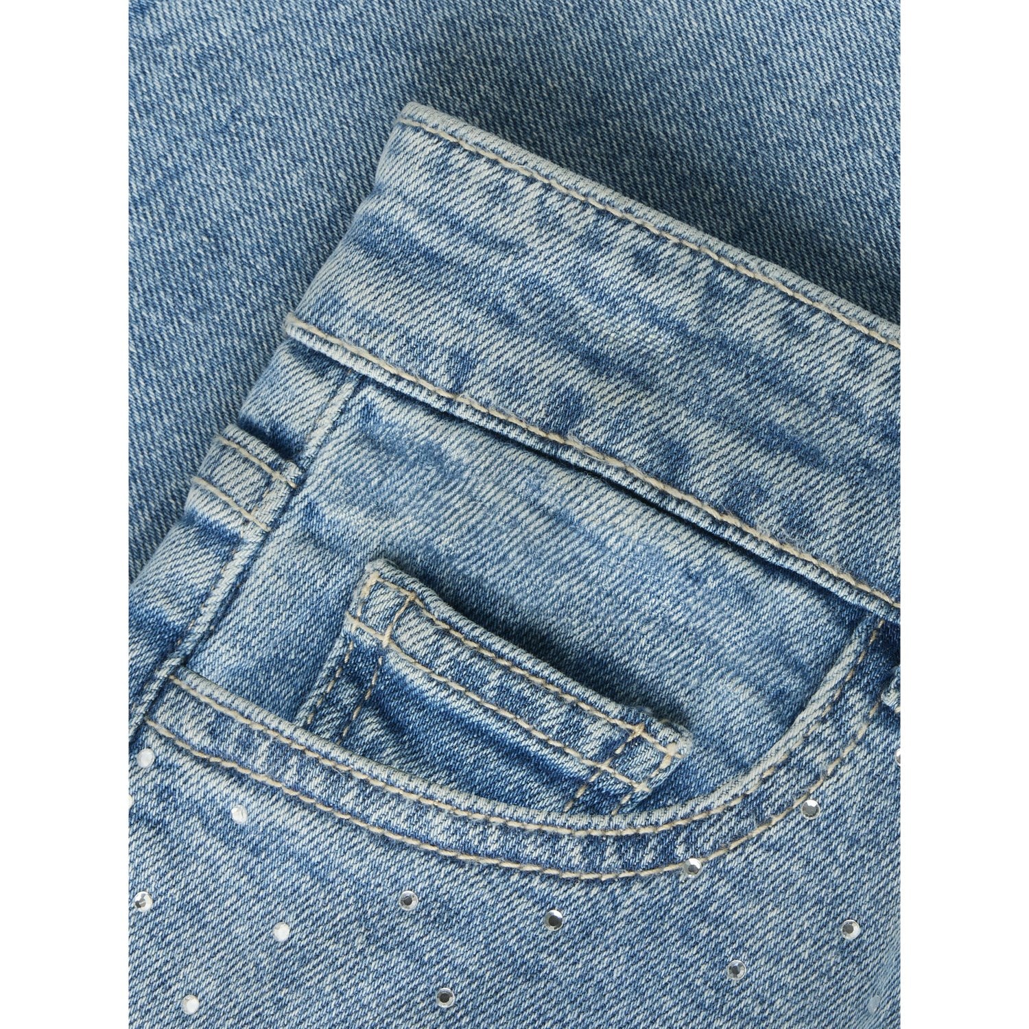 Name It Medium Blue Denim Nkfrose Hw L Dnm Rhine Shorts 2277-Bc - Image 2