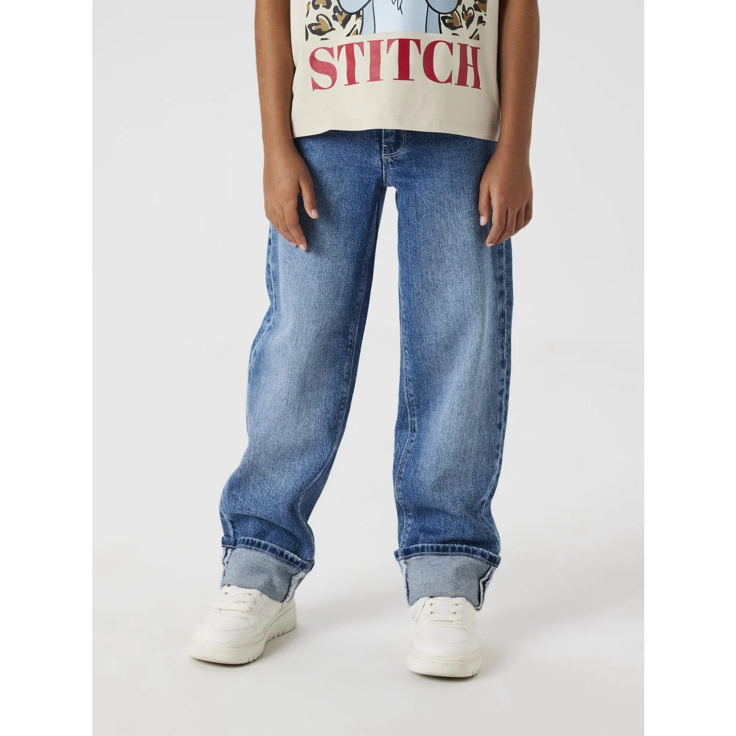 Name It Medium Blue Denim Nkfrose Straight Fold Jeans 4224-Az Noos - Image 3