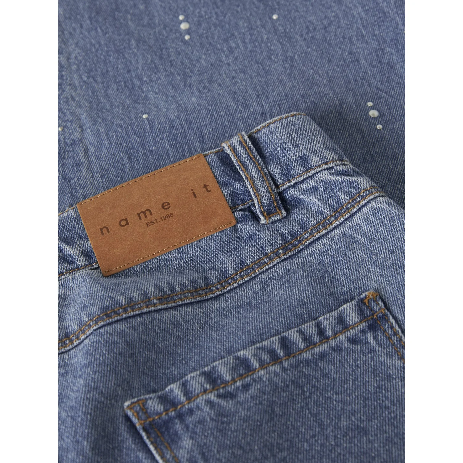 Name It Medium Blue Denim Nkfrose Wide Decor Jeans 4760-Im - Image 5