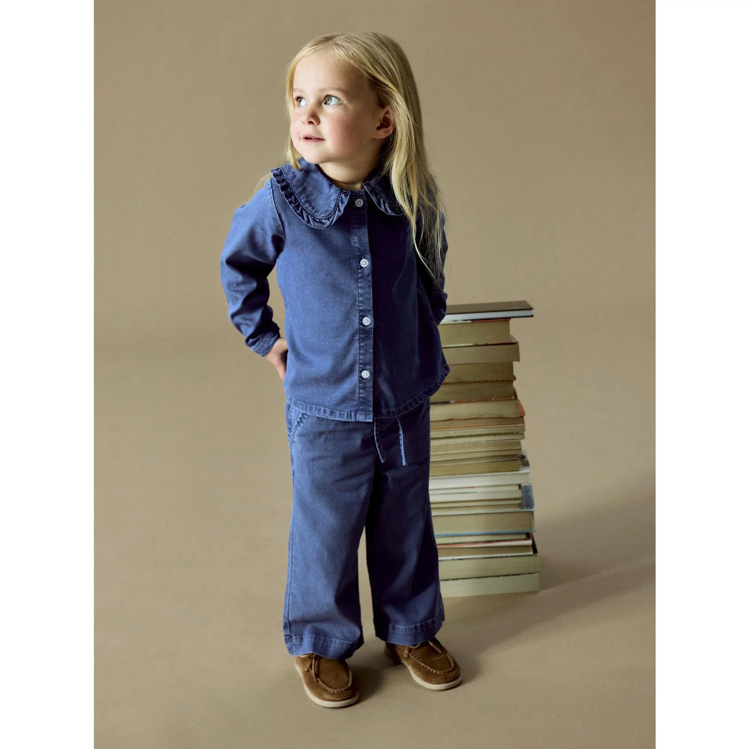 Name It Medium Blue Denim Nmfluna Ls Dnm Skjorte 4468-Yb - Image 2