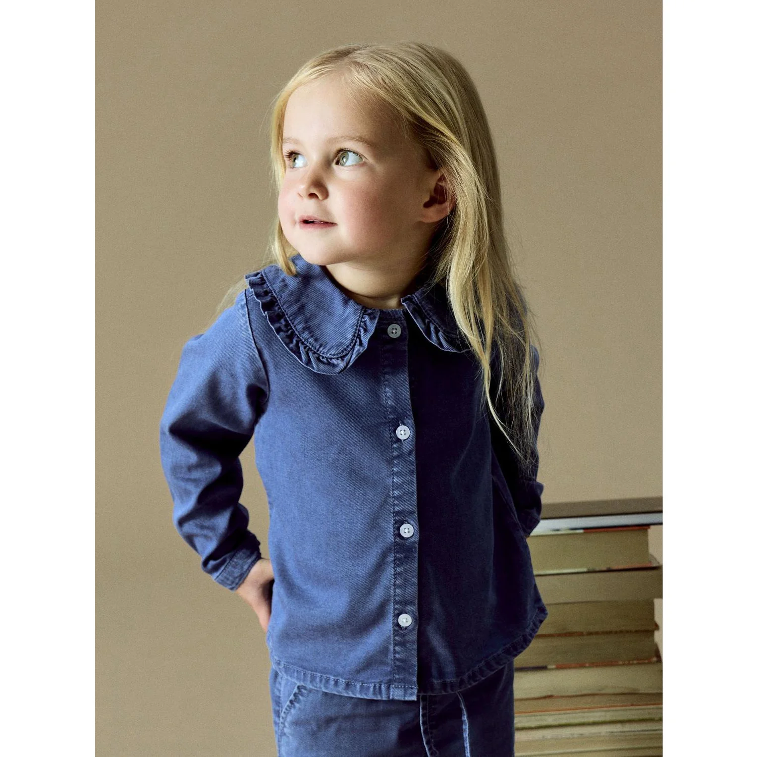 Name It Medium Blue Denim Nmfluna Ls Dnm Skjorte 4468-Yb - Image 3