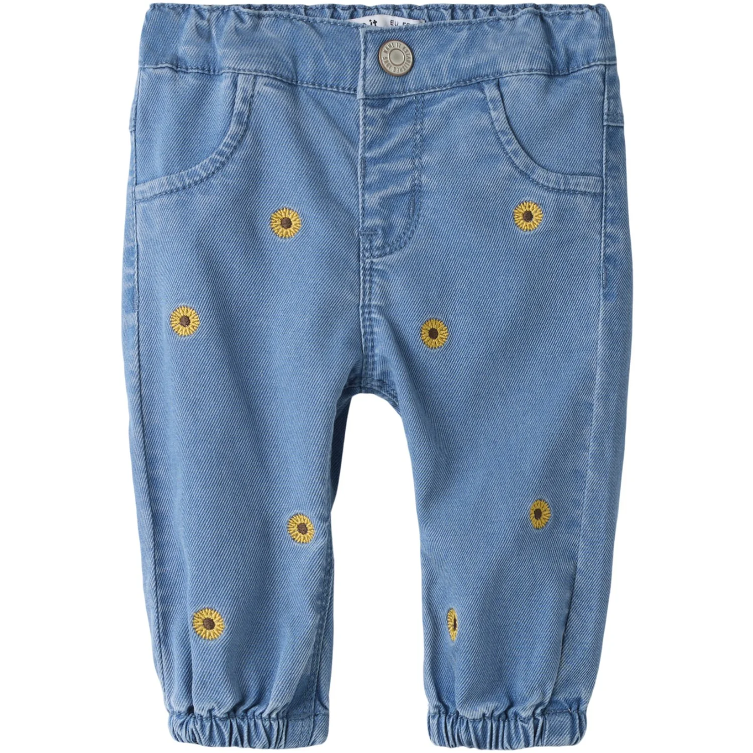 Name It Medium Blue Denim Sunflower Emb Nbfrose Shaped R Emb Jeans 2232-Yb