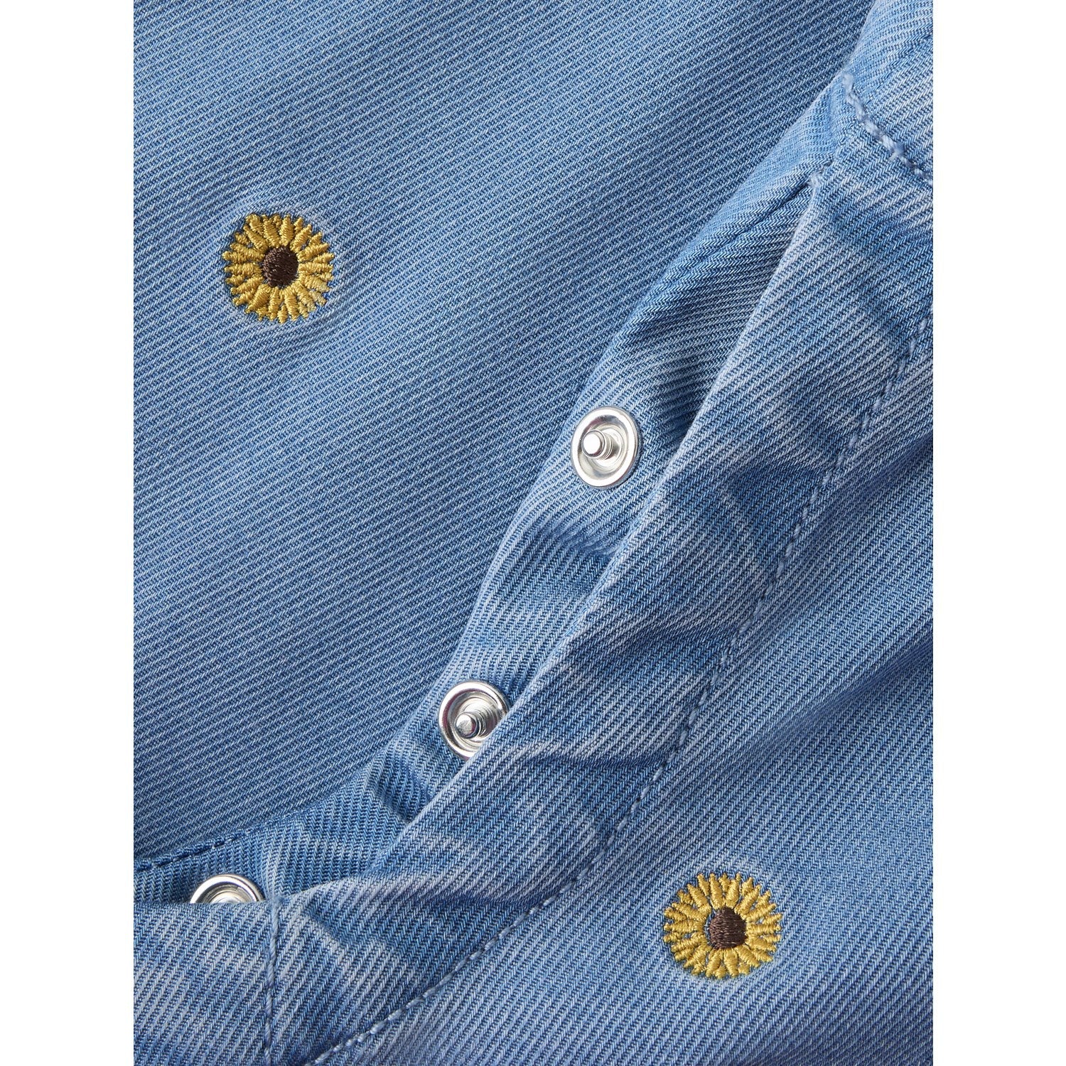 Name It Medium Blue Denim Sunflower Emb Nbfsage Dnm Overall 2232-Yb - Image 2