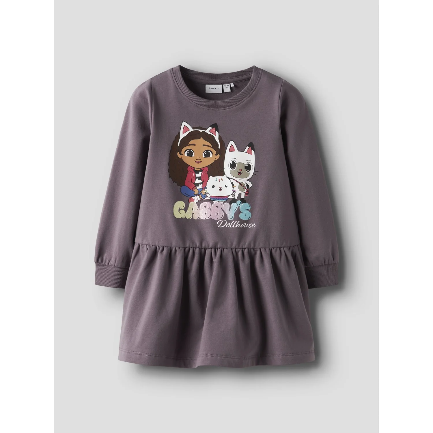 Name It Moonscape Nmfnuri Gabby Swe Dress Bru Sky - Image 4