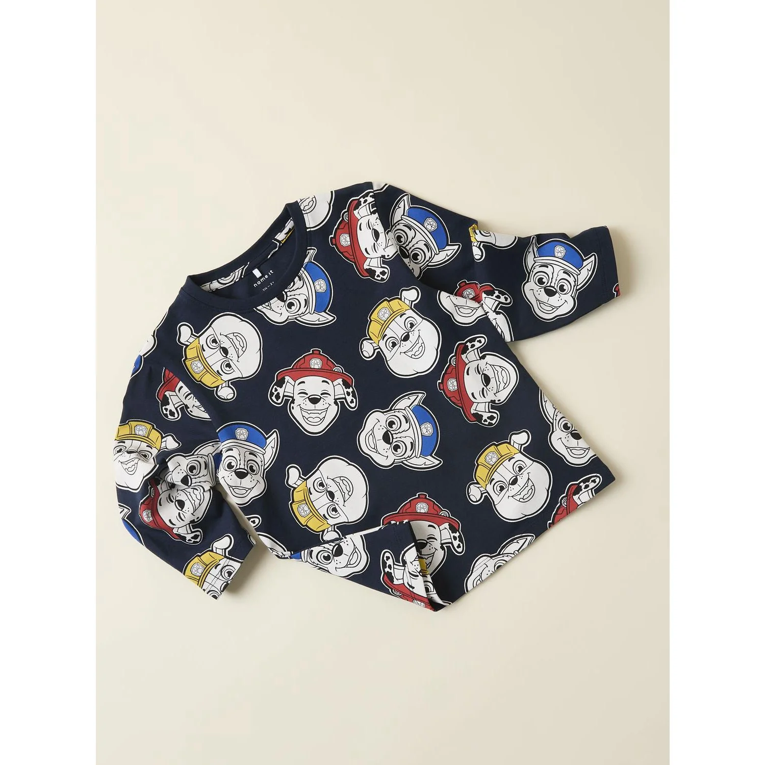 Name It Navy Blazer AOP Nmmjorgen Paw Ls Nreg Top Cplg - Image 2
