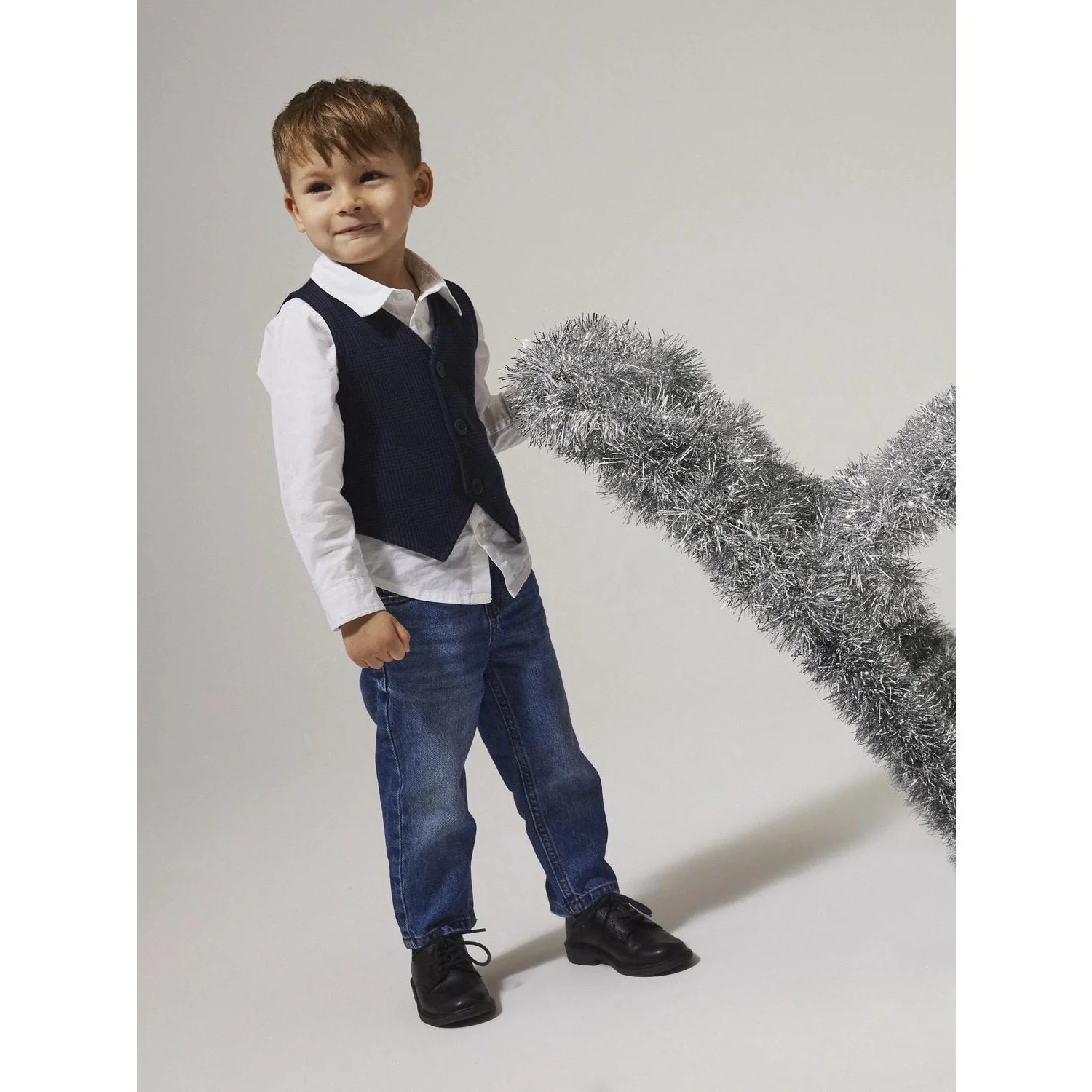 Name It Navy Blazer Check Nmmrobino Vest Unb - Image 2