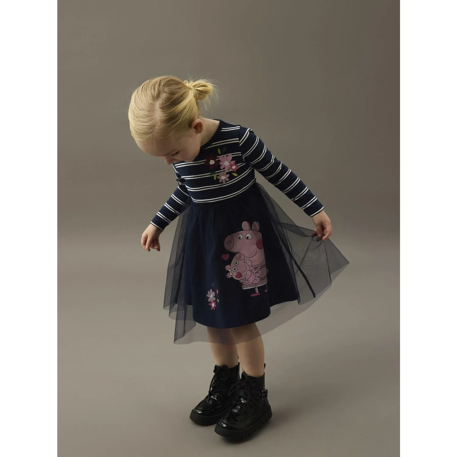 Name It Navy Blazer Nmforini Peppa Ls Tulle Dress Cplg - Image 2