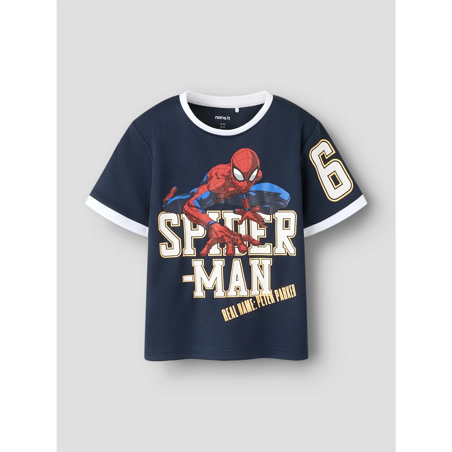 Name It Navy Blazer Nmmanri Spider Nreg Ss Poly Top Mar - Image 3