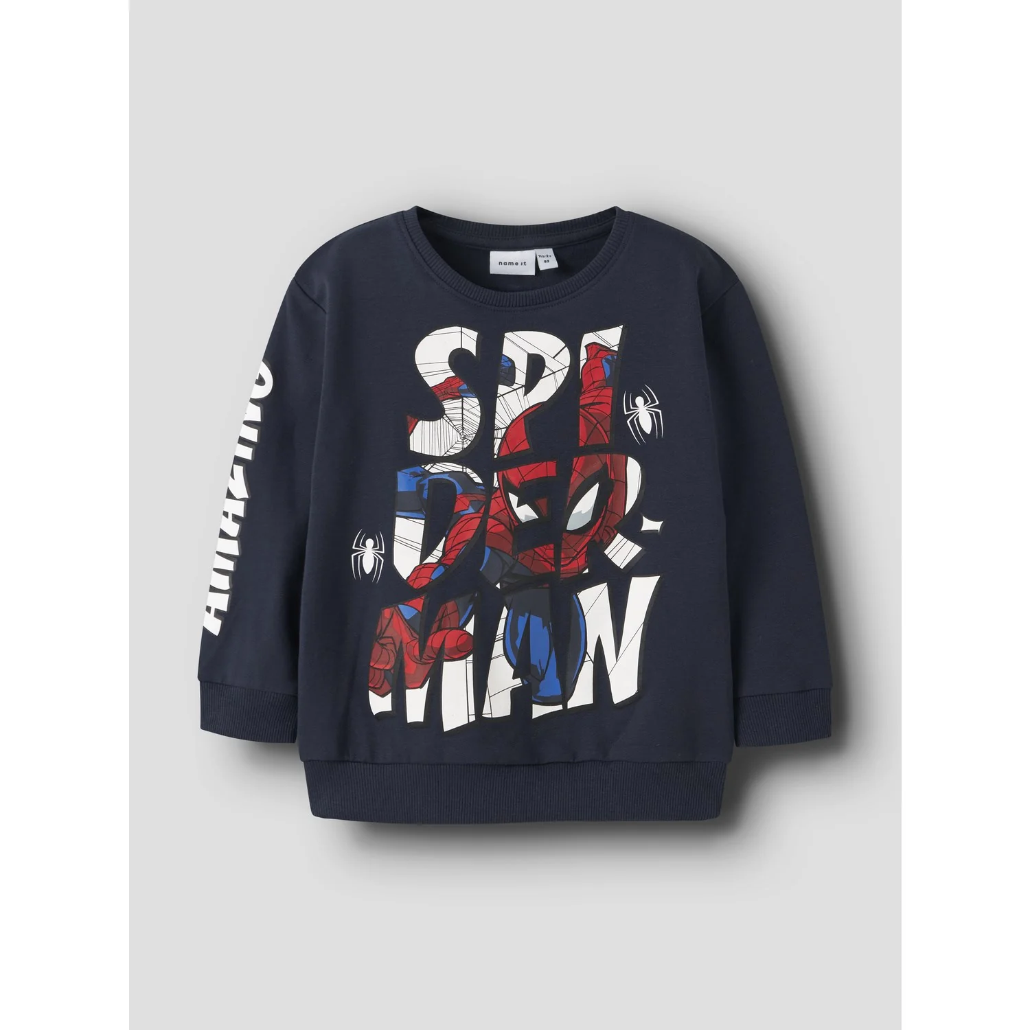 Name It Navy Blazer Nmmfloyd Spider Nreg Sweat Bru Mar - Image 2