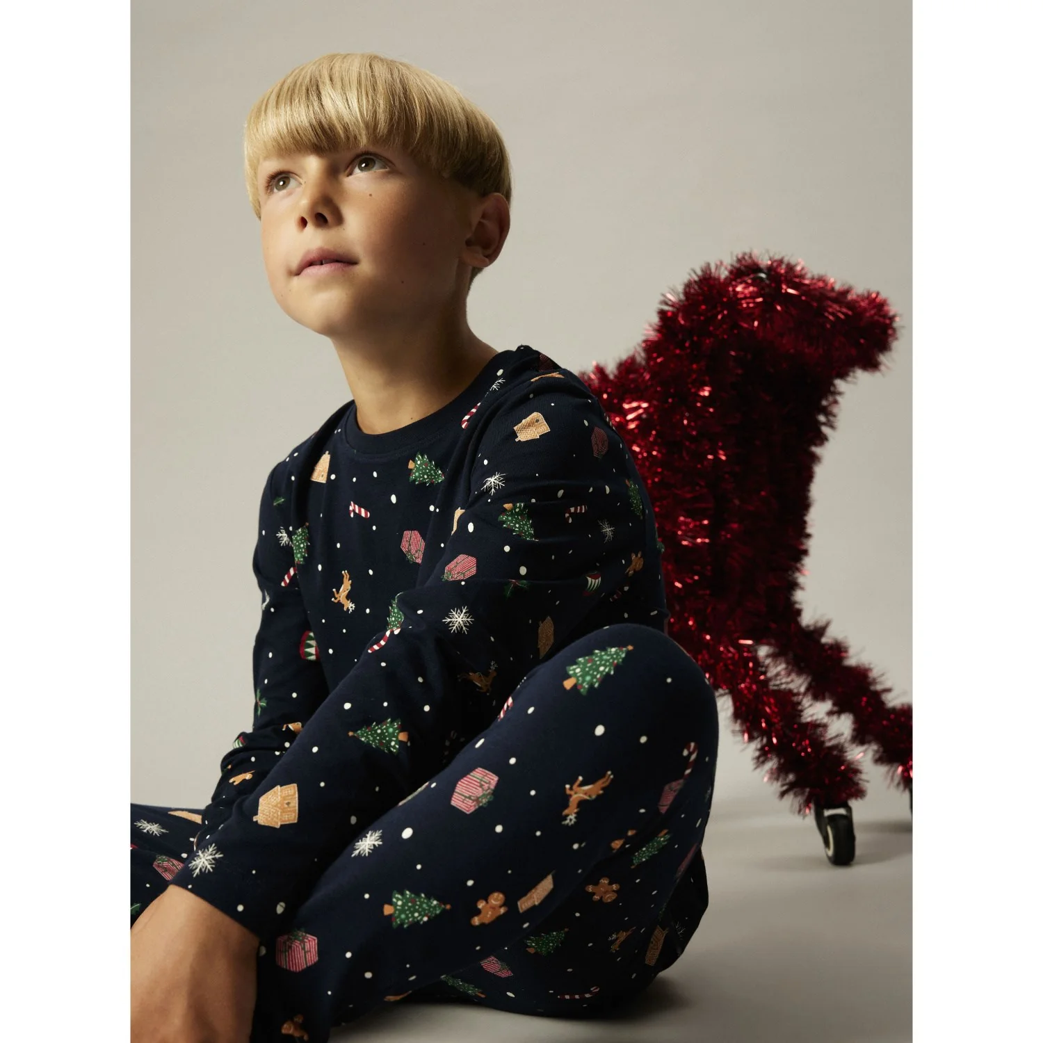 Name It Jule Nattøj sæt Navy Blazer Xmas AOP - Image 6