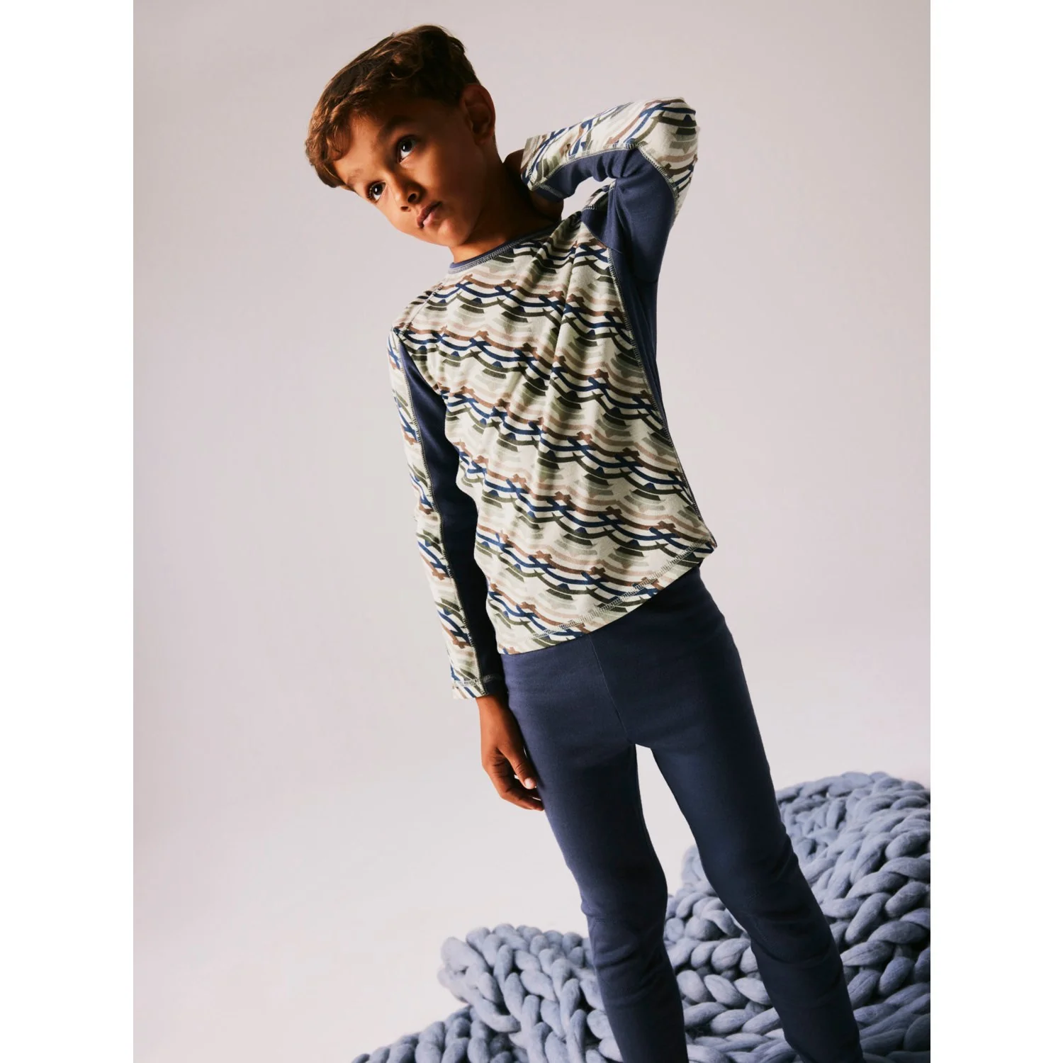 Name It Ombre Blue Nkmwillto Uld Long Johns - Image 2