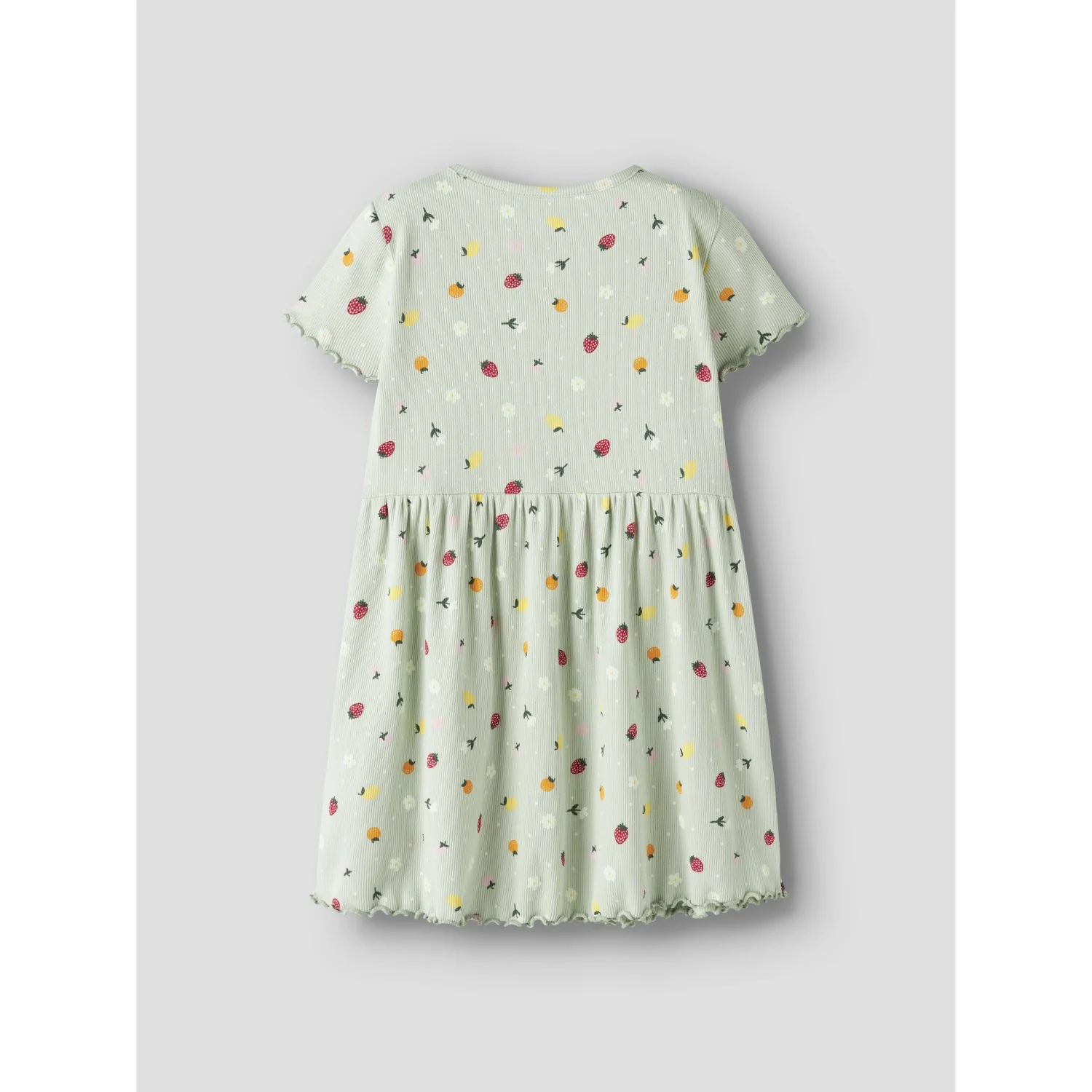 Name It Pale Aqua Fruit Flowers Nmfvemia Ss Kjole - Image 3