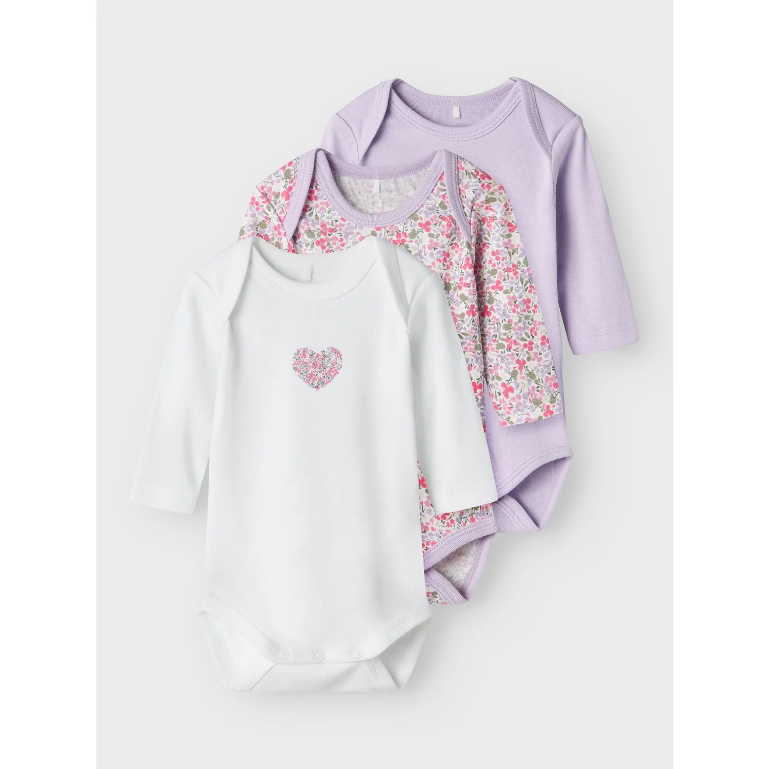 Name It Pastel Lilac Nbfbody 3P Ls Lilac Petit Flower Noos - Image 6