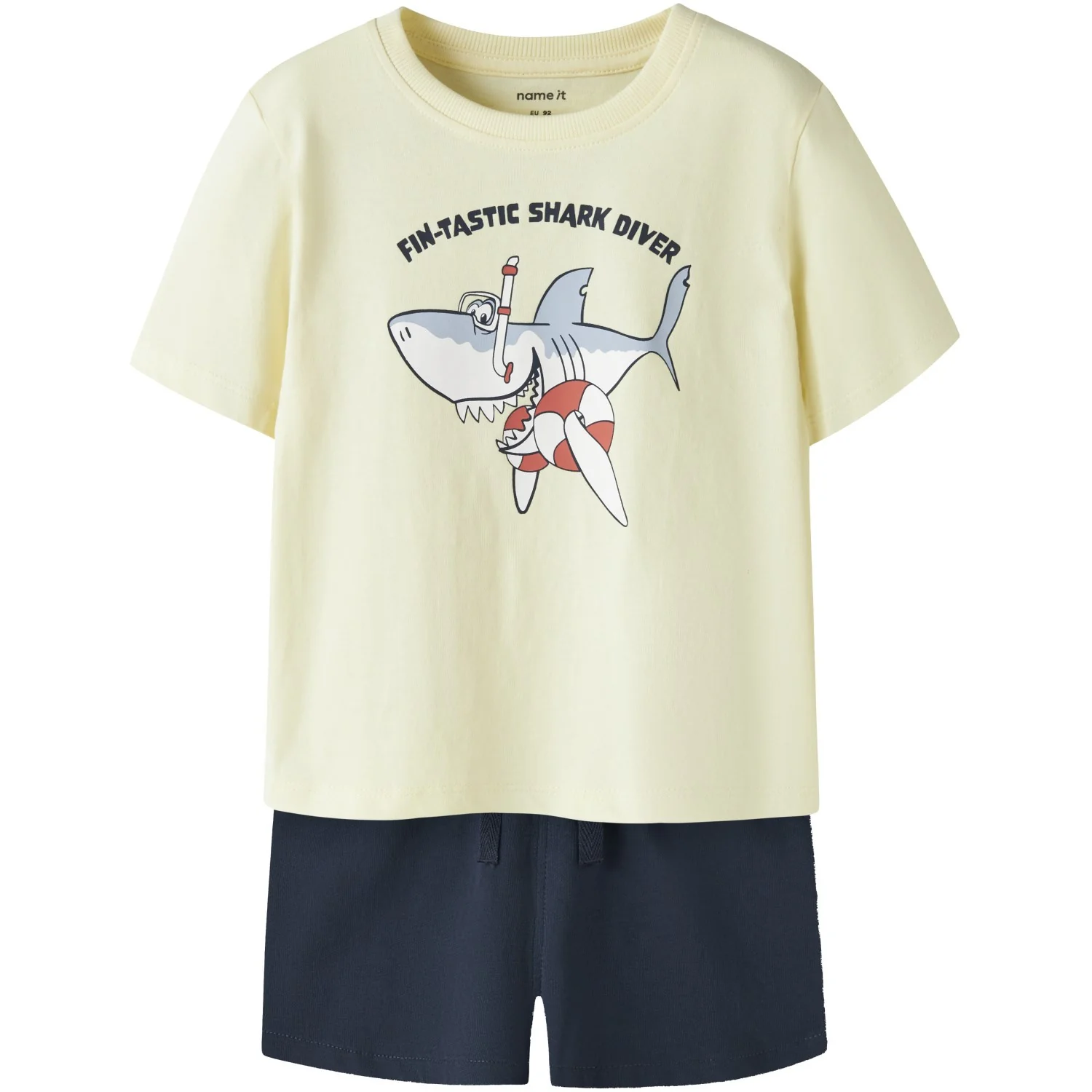 Name It Pear Sorbet Shark Diver Nmmvigor Ss Nreg Top Sæt
