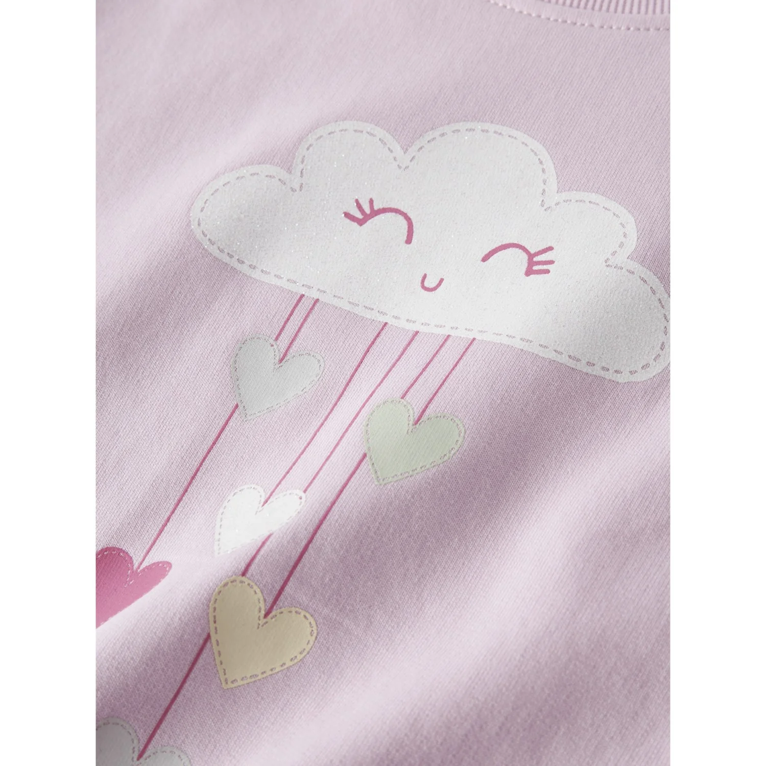 Name It Pirouette Sky Hearts Nmfvisus Ls Rlx Sweat Unb - Image 2
