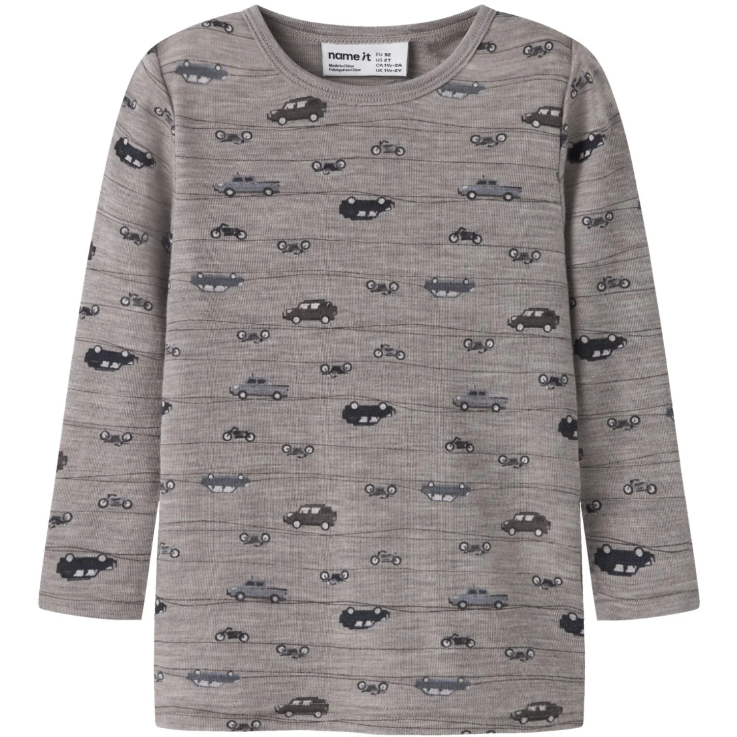 Name It Satellite Highway Nmmwang Uld Rib Ls Top Aop Noos