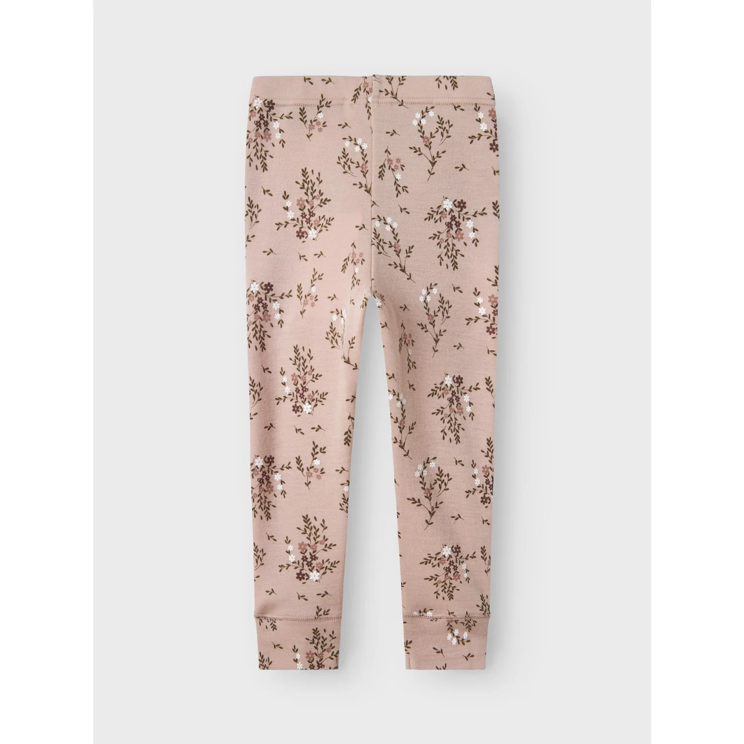 Name It Shadow Gray Long Flowers Nmfwillow Uld Leggings - Image 3