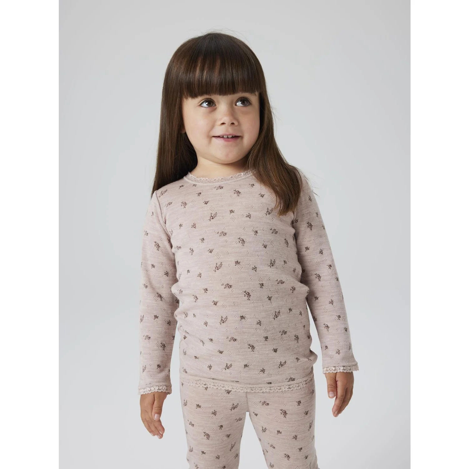 Name It Shadow Gray Small Flowers Nmfwang Uld Needle Ls Top Noos - Image 6