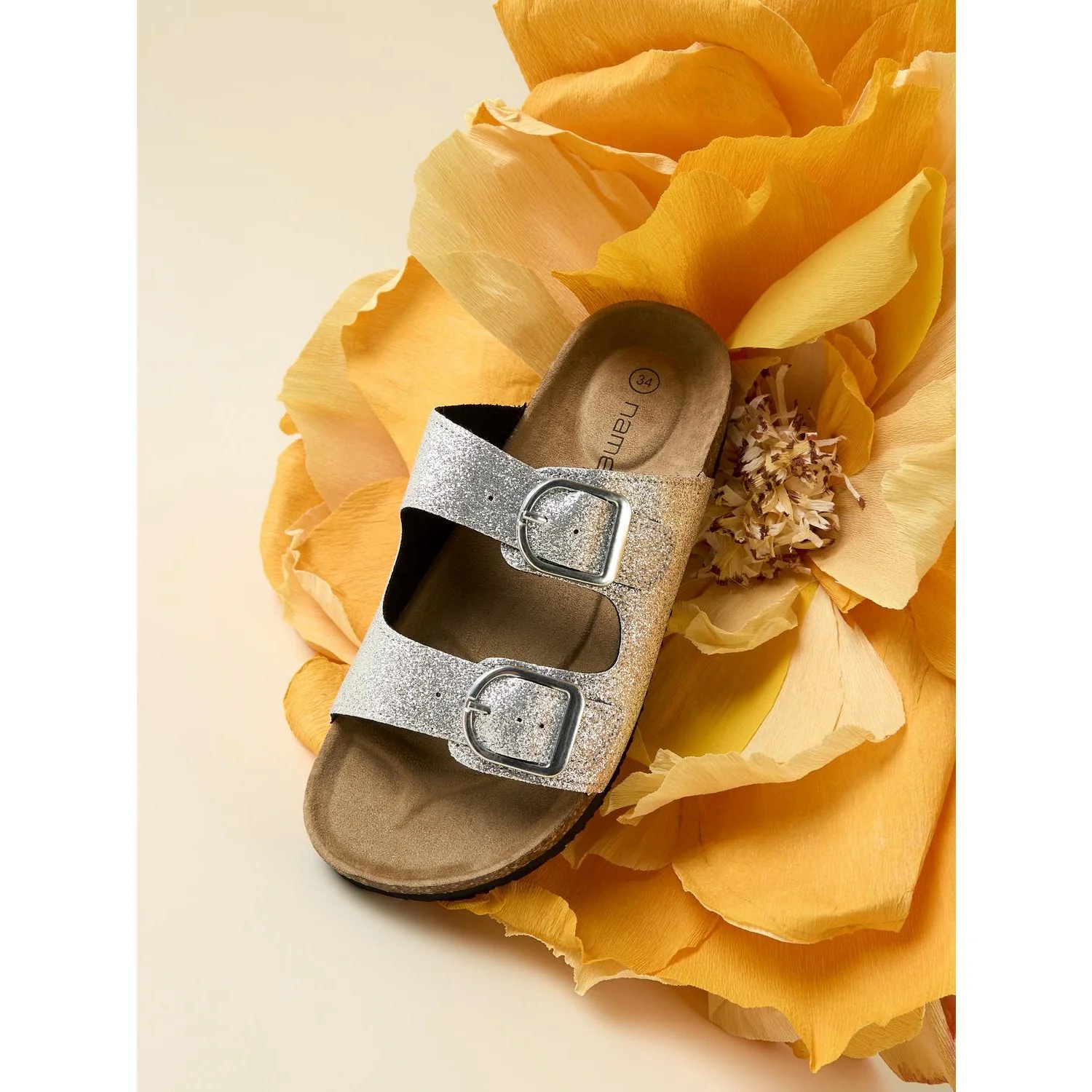 Name It Silver Glitter Nkfflora Sandal - Image 3
