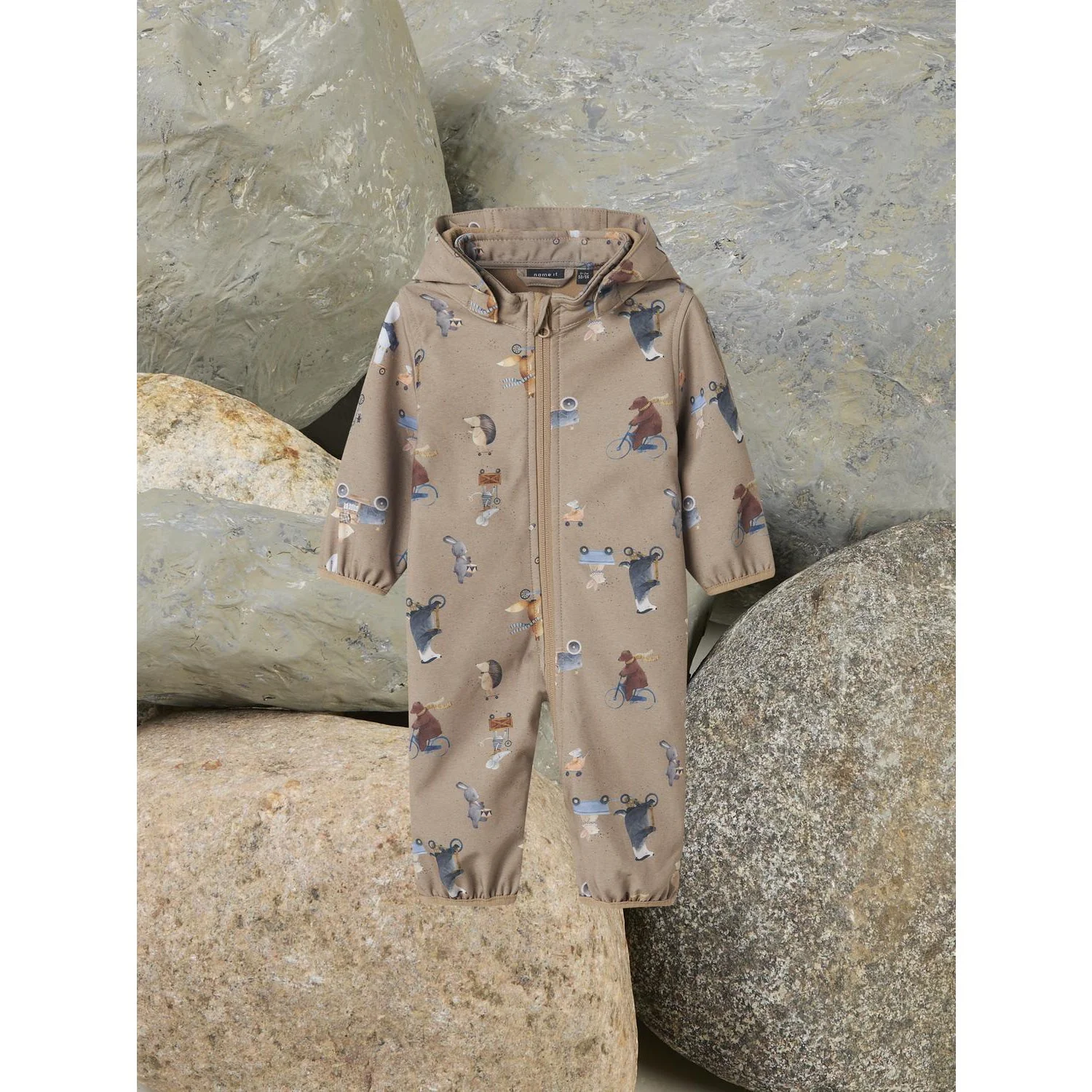 Name It Silver Mink Go Nbnalfa08 Softshell Dragt Aop Fo - Image 2