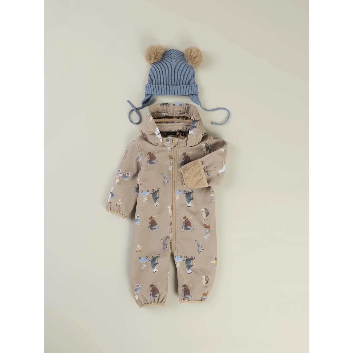 Name It Silver Mink Go Nbnalfa08 Softshell Dragt Aop Fo - Image 3