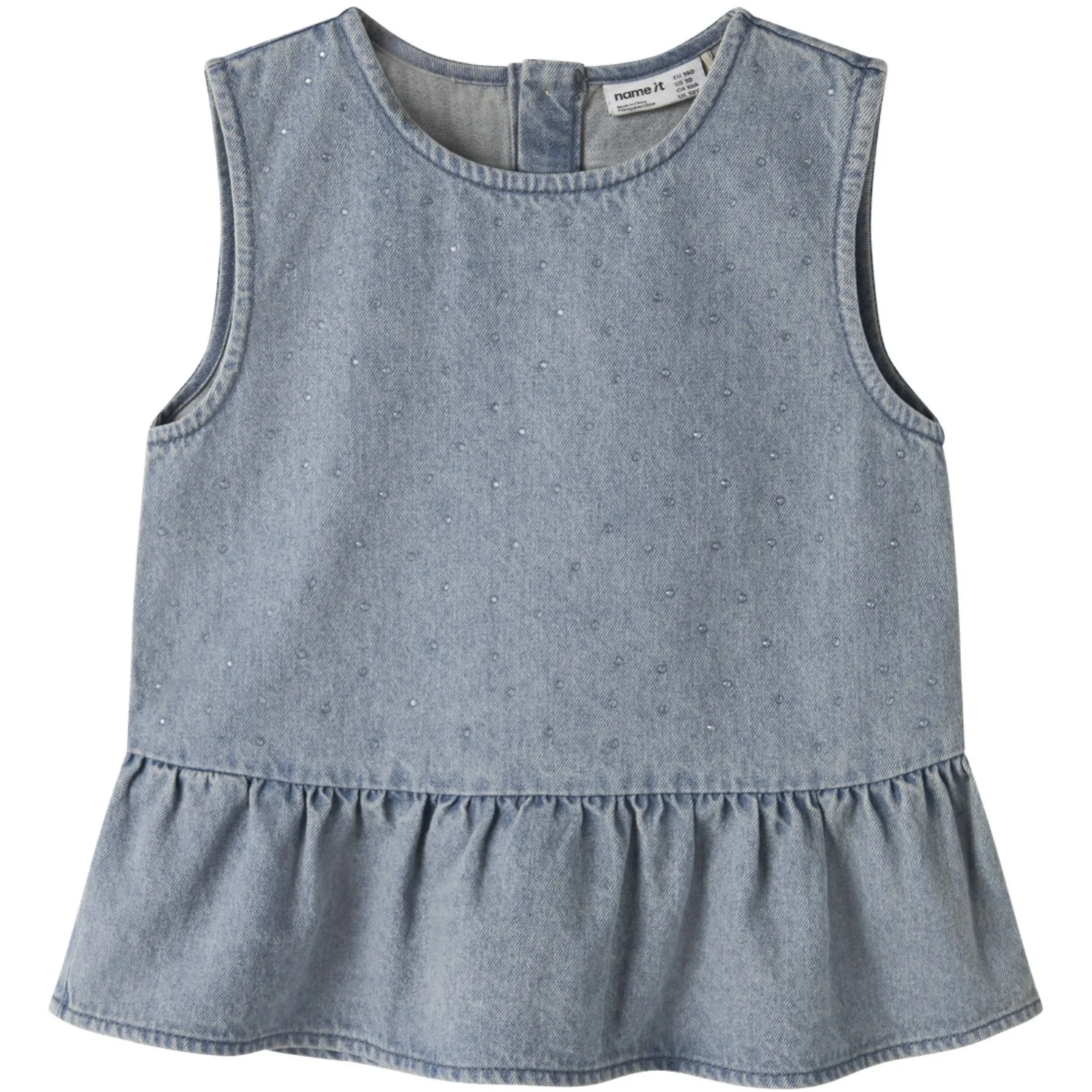 Name It Special Blue Grey Denim Nkfrain Sl Dnm Top 4577-Im