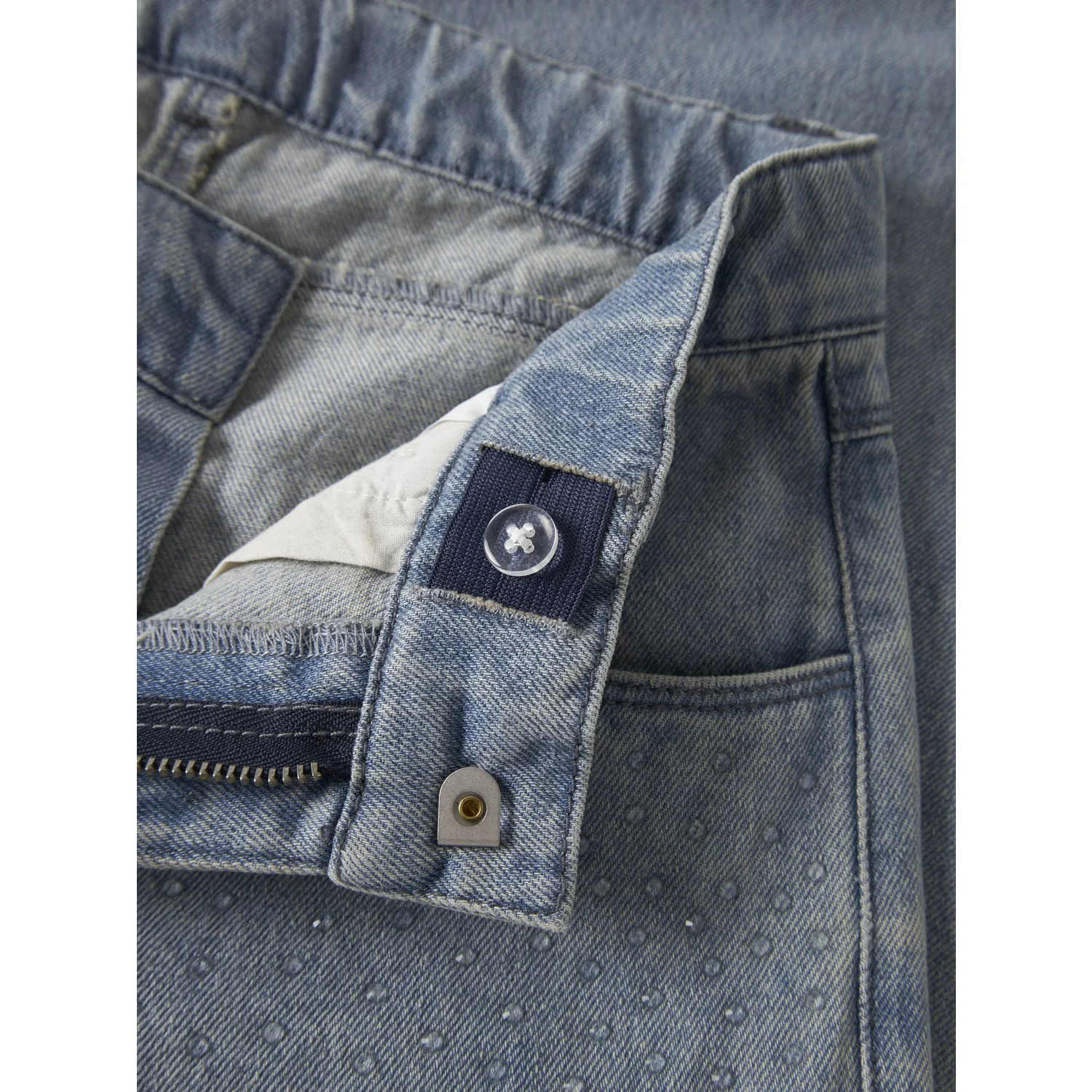 Name It Special Blue Grey Denim Nkfrose Wide Rain Jeans 4577-Im - Image 4