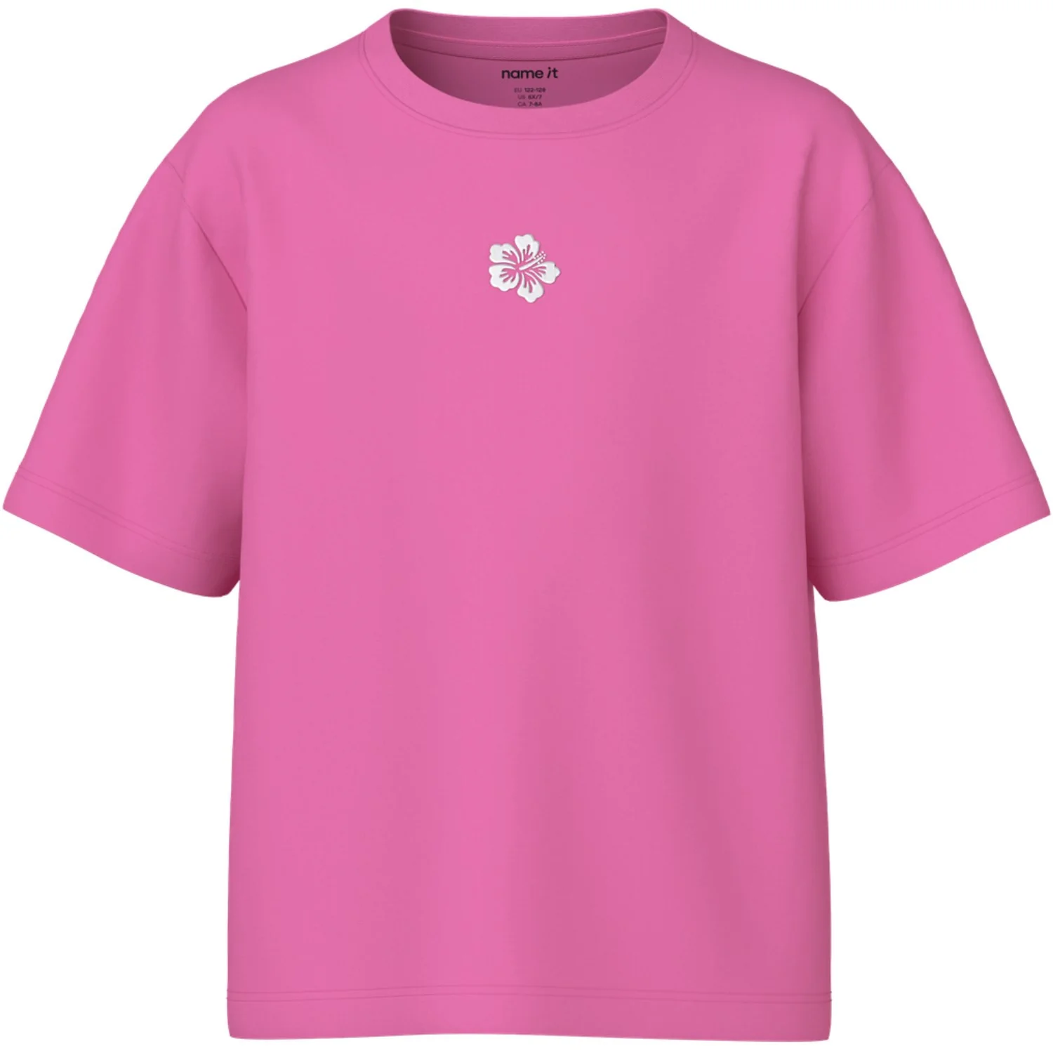 Name It Strawberry Moon Hibiscus Embroidery Nkfvictoria Ss Nreg Top