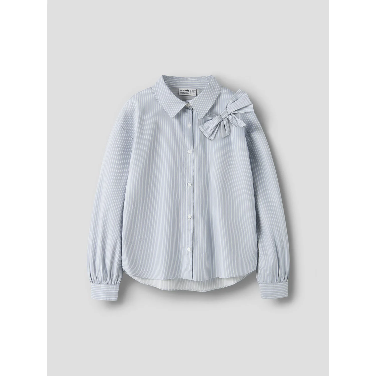Name It Subdued Blue Antique White Nkfkamesa Ls Rlx Skjorte - Image 4