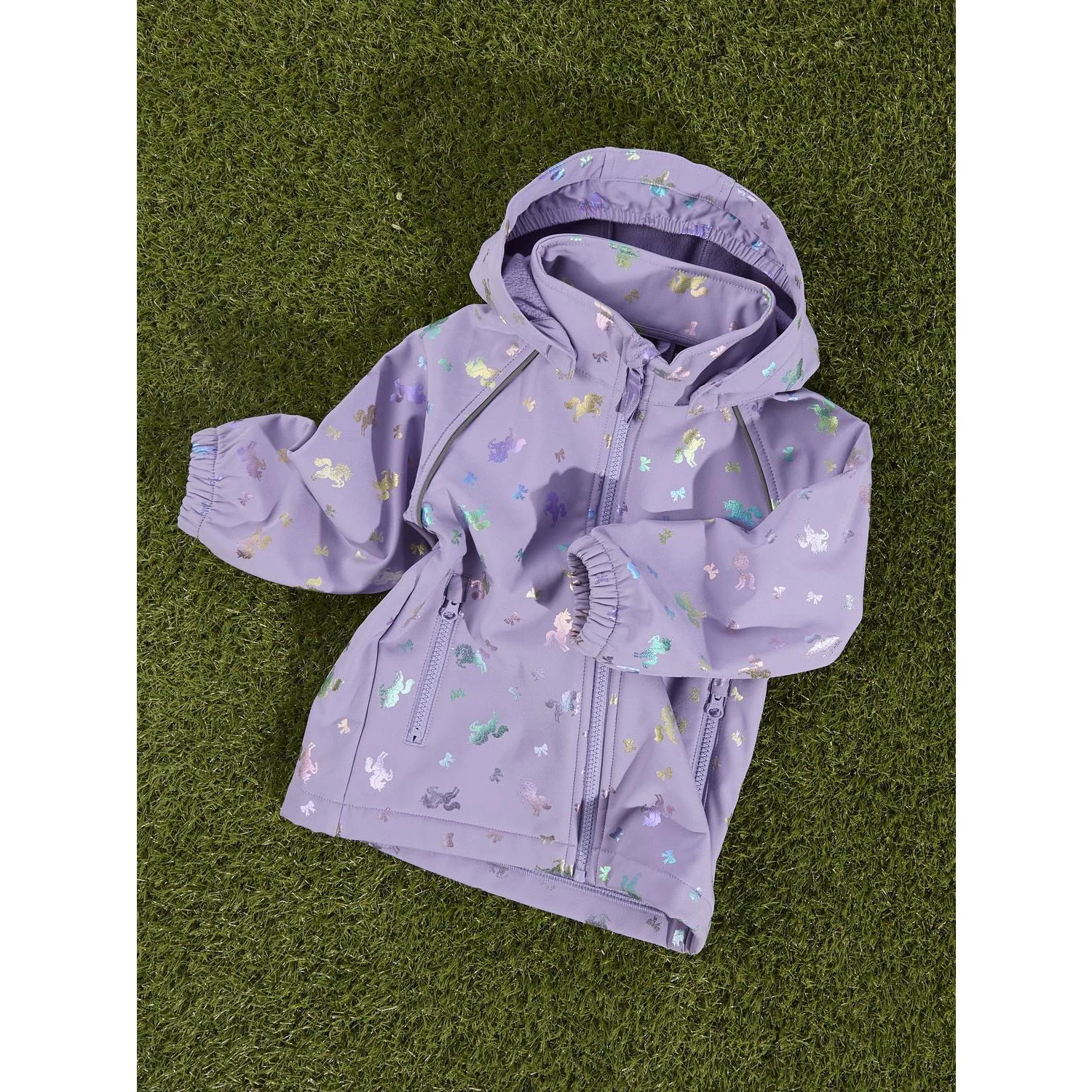 Name It Sunlit Allium Bow Nmfalfa08 Softshell Jakke Foil Aop Fo - Image 2