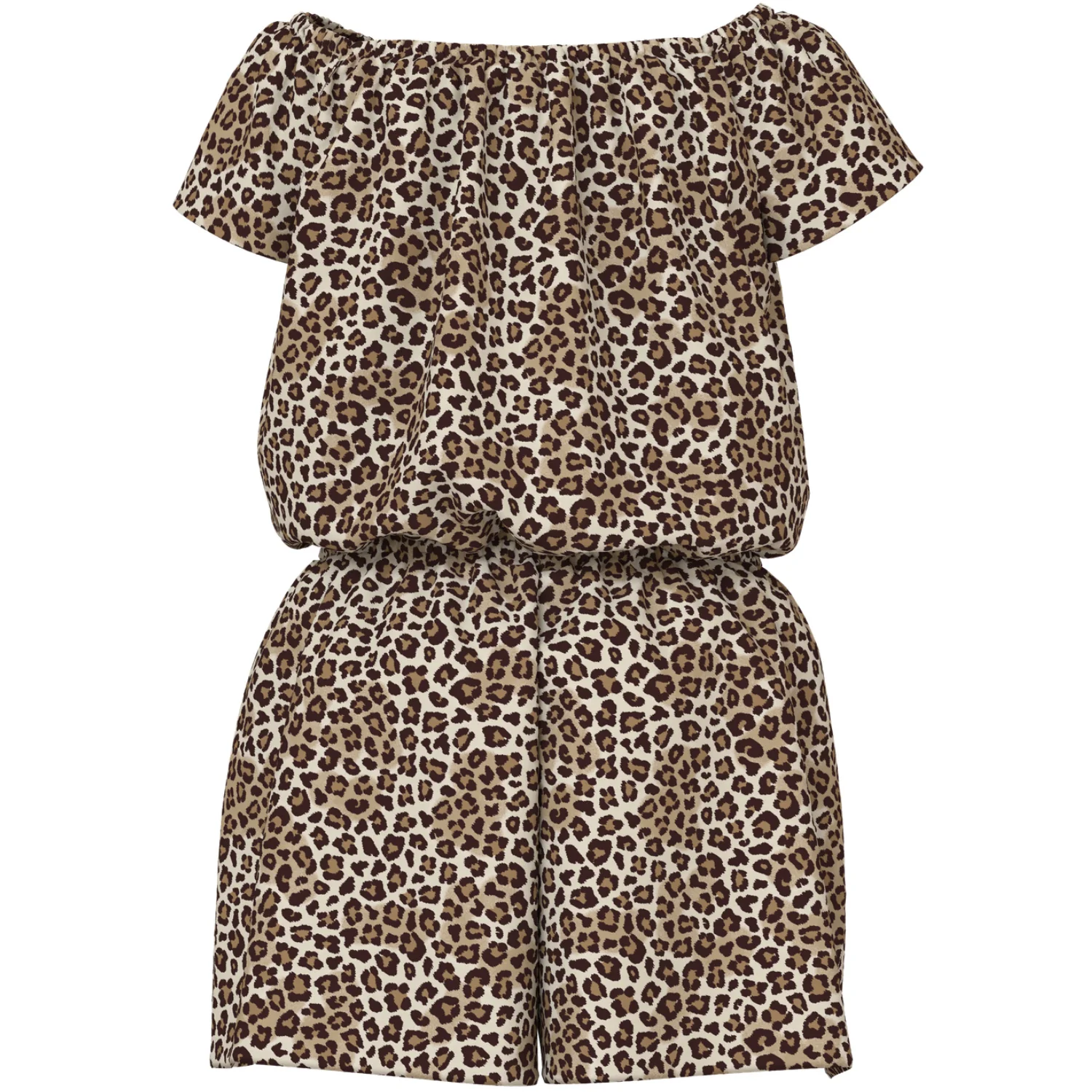 Name It Turtledove Leopard Nkfvinaya Ss Playsuit Fffff Noos - Image 2