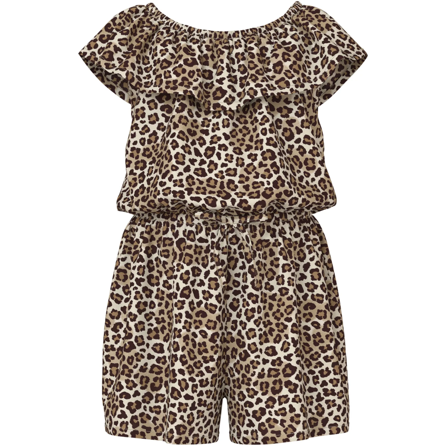 Name It Turtledove Leopard Nmfvinaya Ss Playsuit