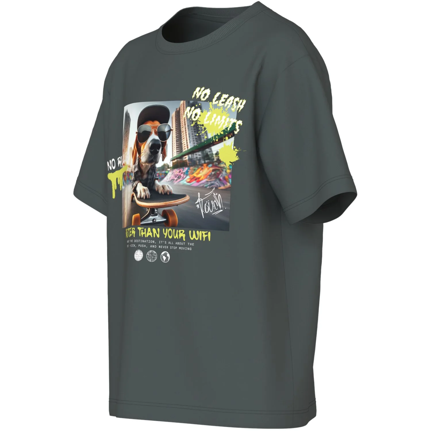 Name It Urban Chic Skatter Dog Nkmvoto Ss Nreg Top - Image 3