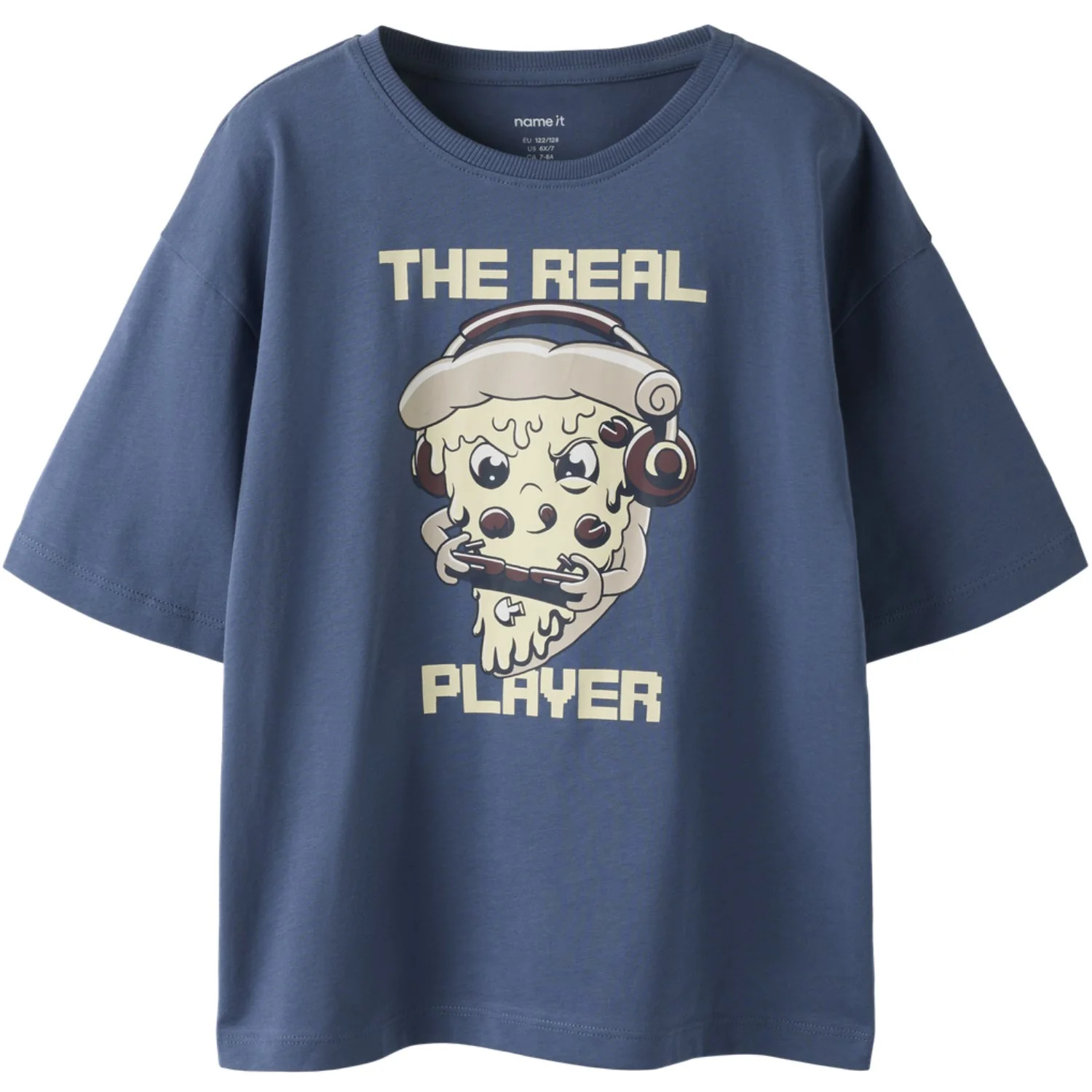 Name It Vintage Indigo Pizza Gamer Nkmvictor Ss Nreg Top