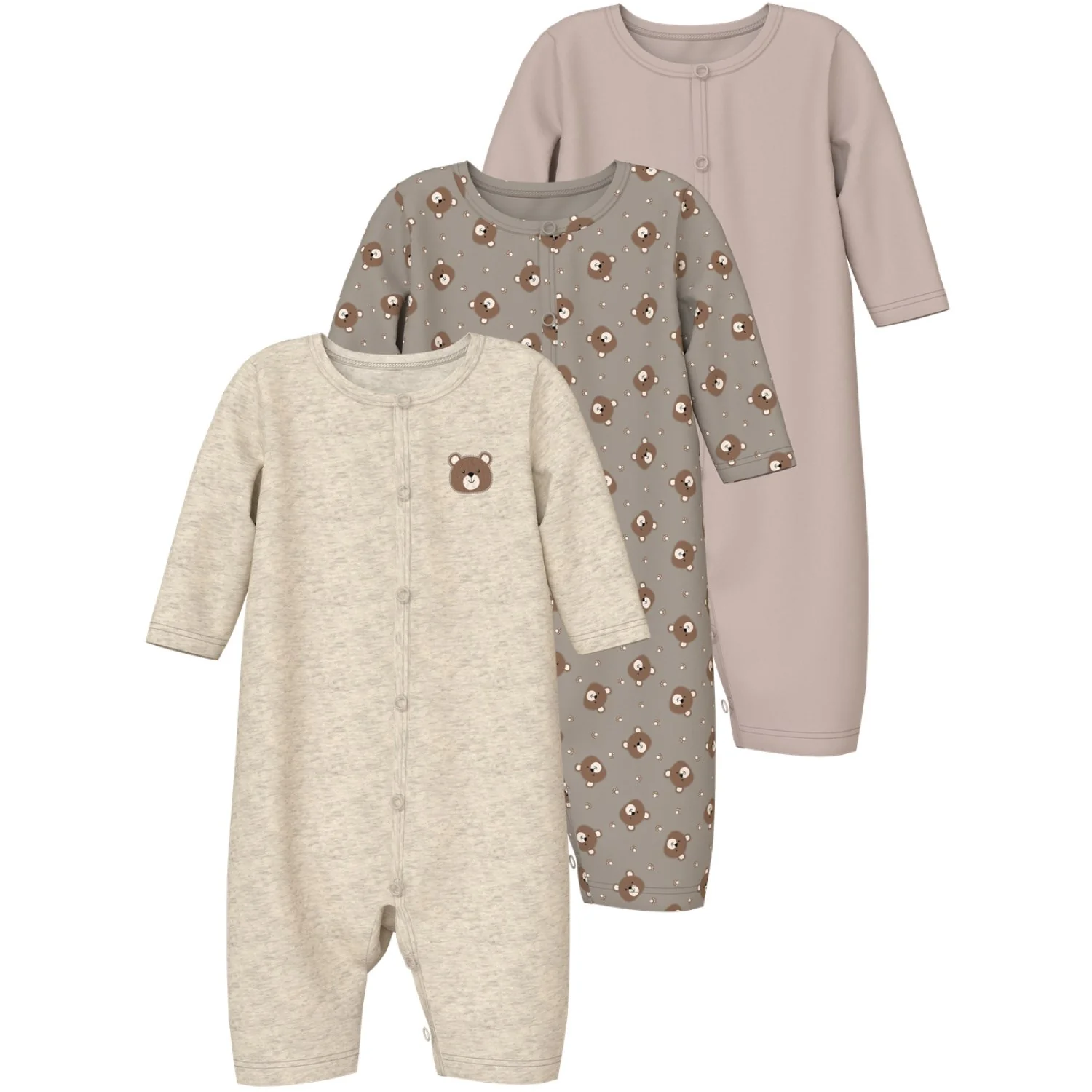 Name It Vintage Khaki Nbnnightsuit 3P Aop Noos