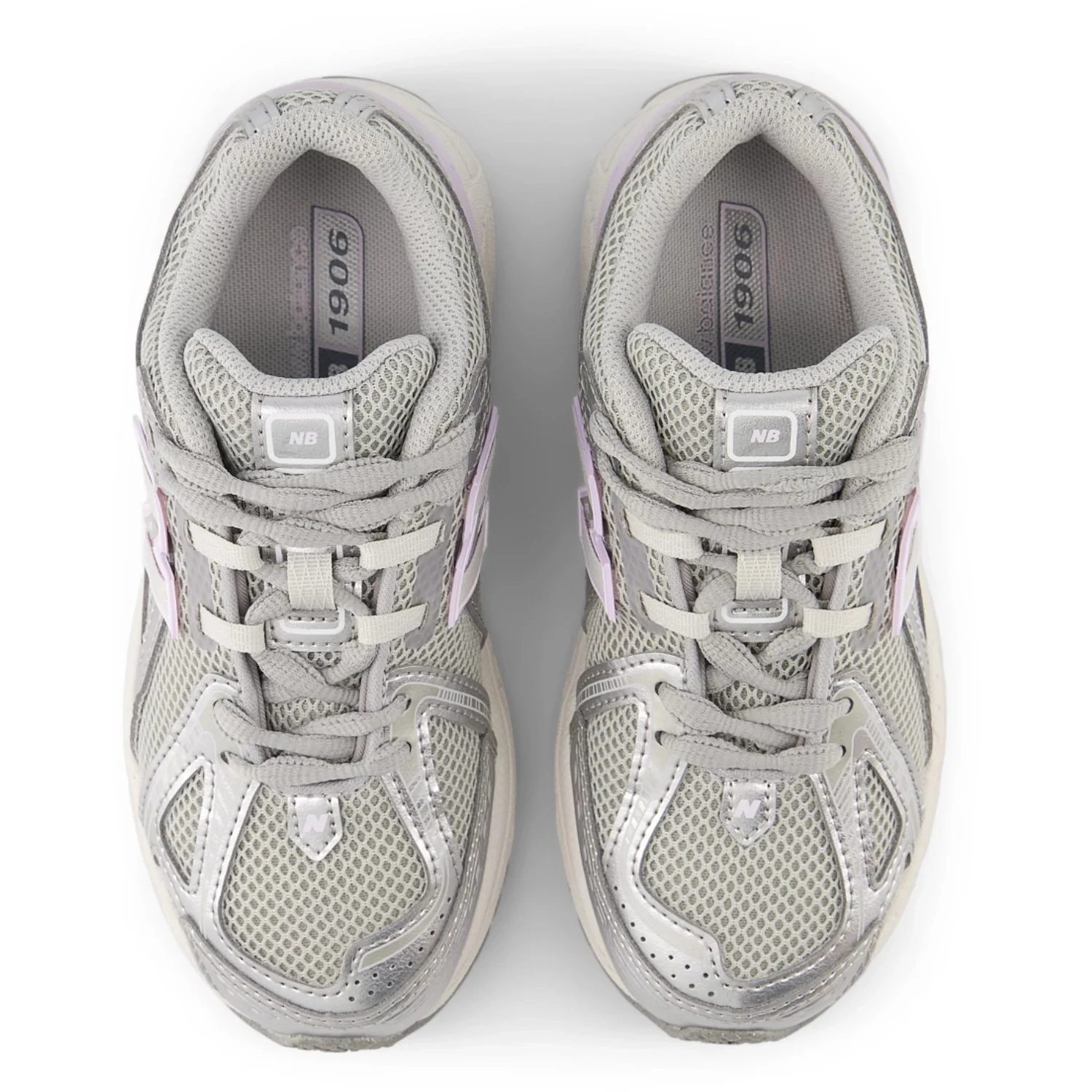 New Balance Silver Metallic 1906 Kids Lace Sneakers - Image 4