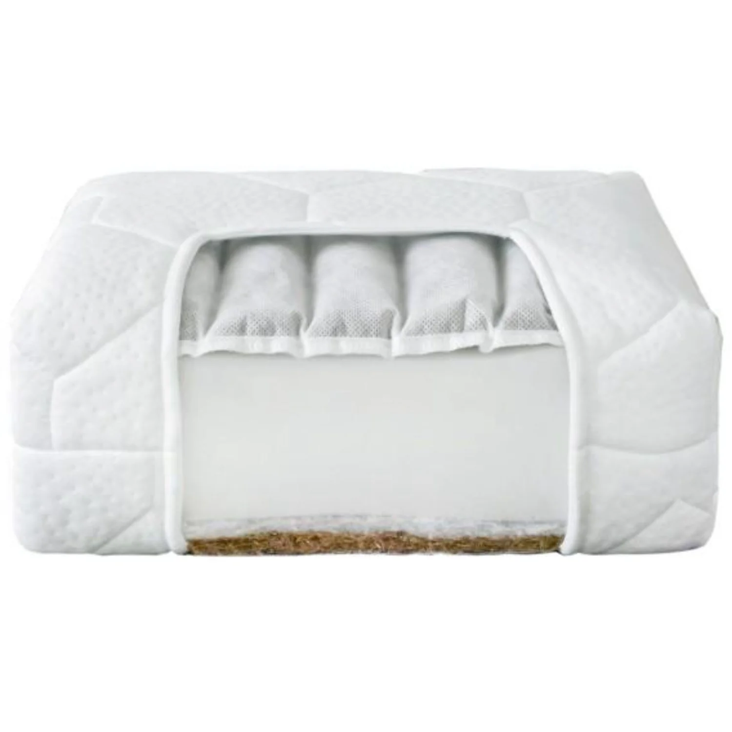 Nordbaby White PREMIUM 2-sidet Kokosnød og Boghvede Madras - Image 2