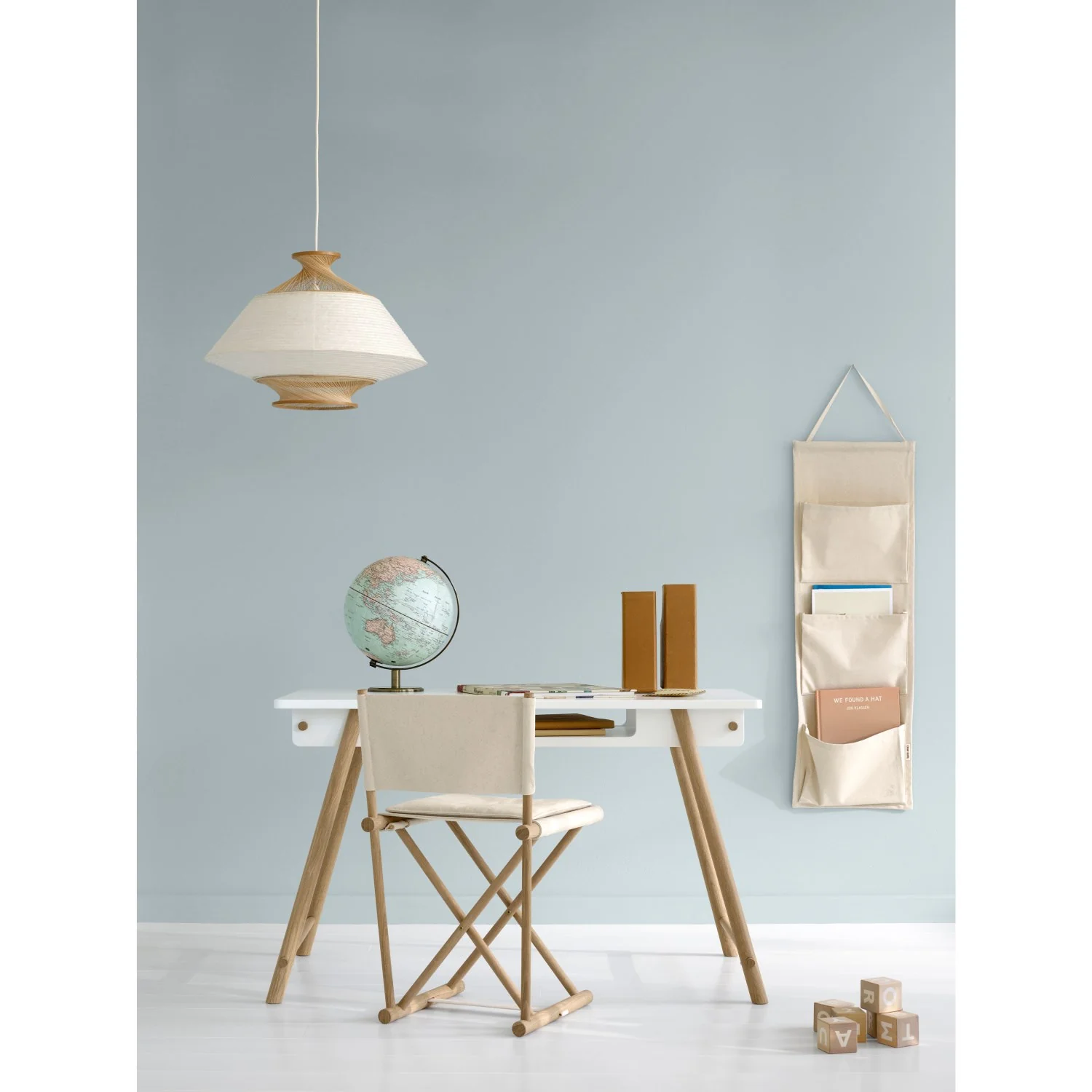 Oliver Furniture Camp Junior Skrivebord Justerbart White/Oak - Image 4