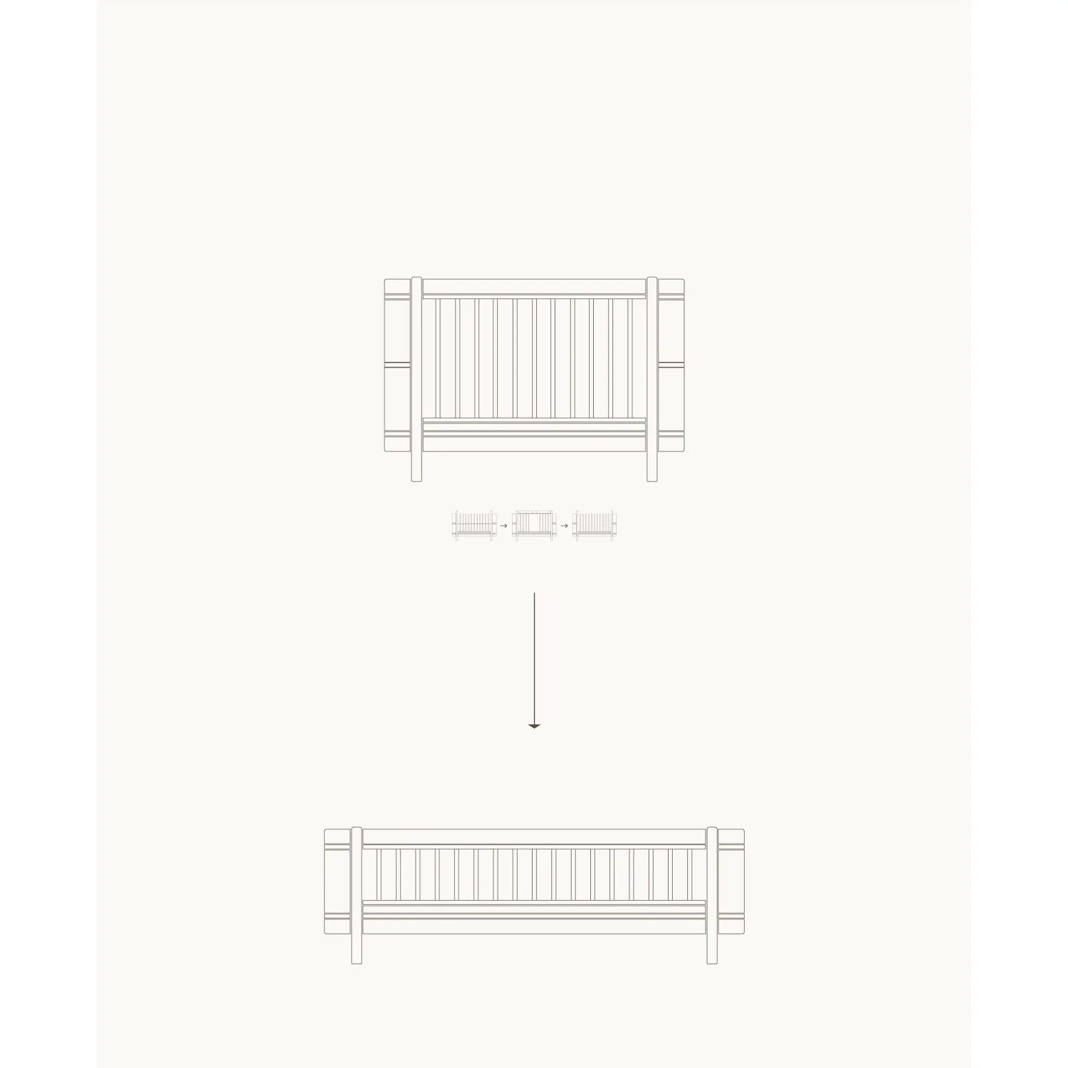 Oliver Furniture Ombygningskit Wood Mini+ Junior Kit (Tillæg Til Mini+ Tremmeseng) White/Oak - Image 2