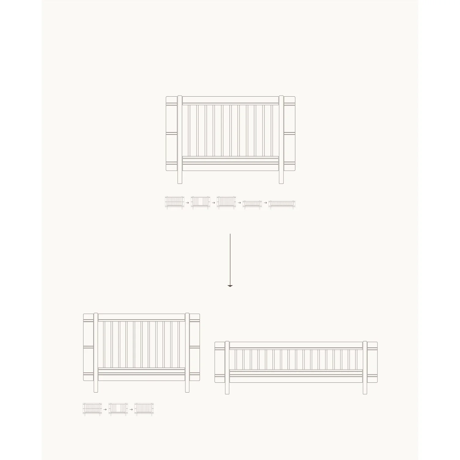 Oliver Furniture Ombygningskit Wood Mini+ Søskende Kit (Tillæg Til Mini+ Tremmeseng Inkl. Junior Kit Oak) - Image 2
